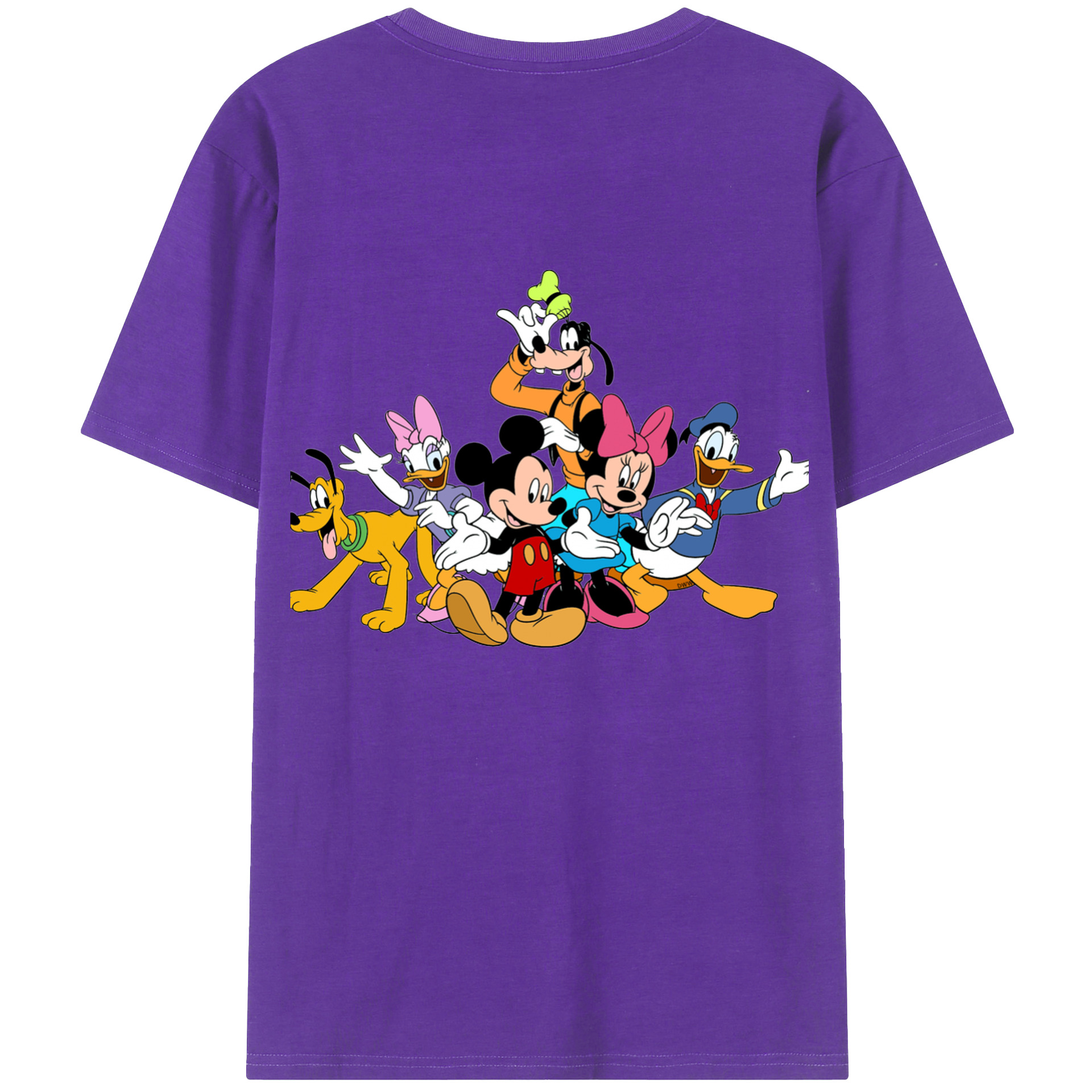 （画像用） ミッキーマウス Mickey Mouse 綿100％半袖Tシャツ（背面プリント）