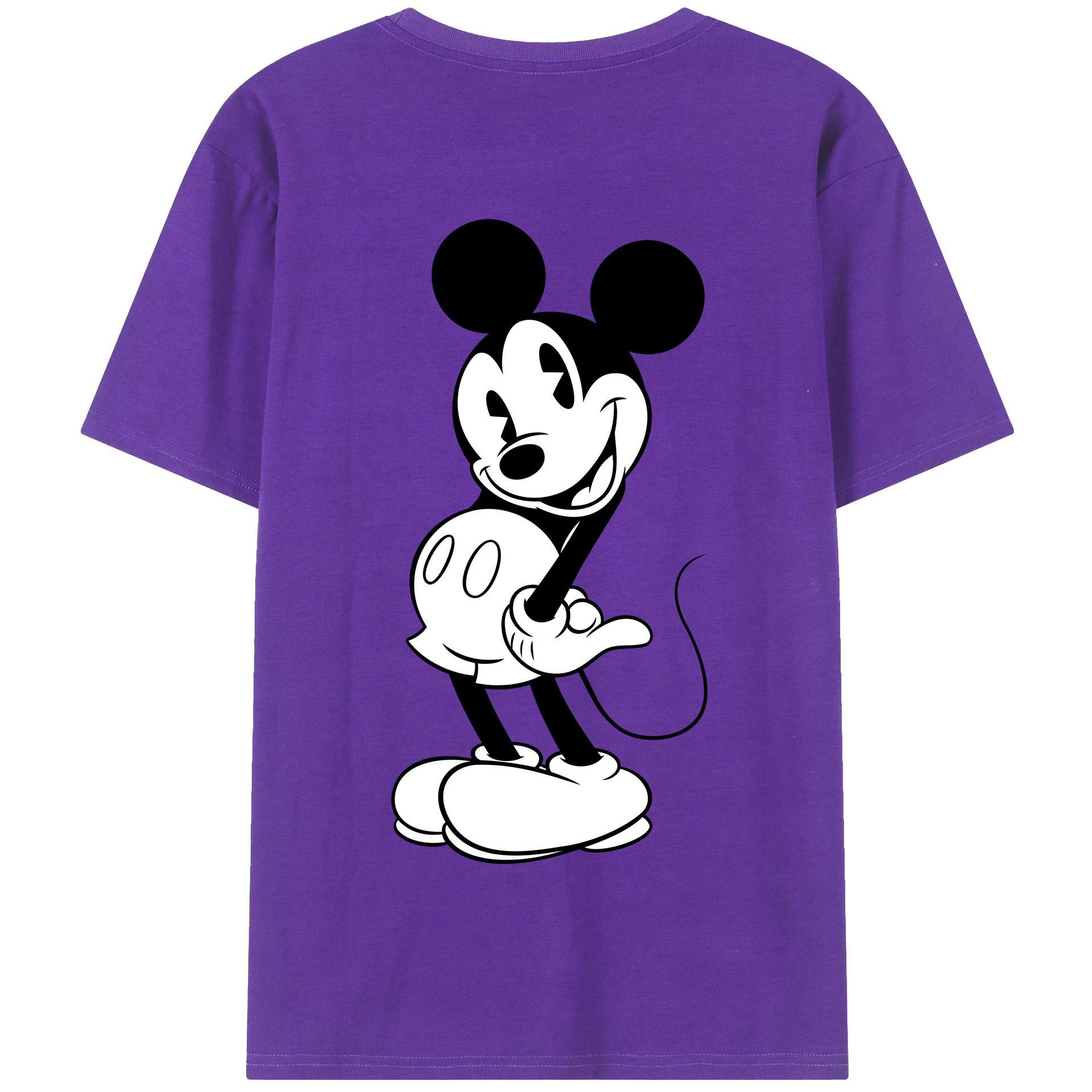 （画像用） ミッキーマウス Mickey Mouse 綿100％半袖Tシャツ（背面プリント）