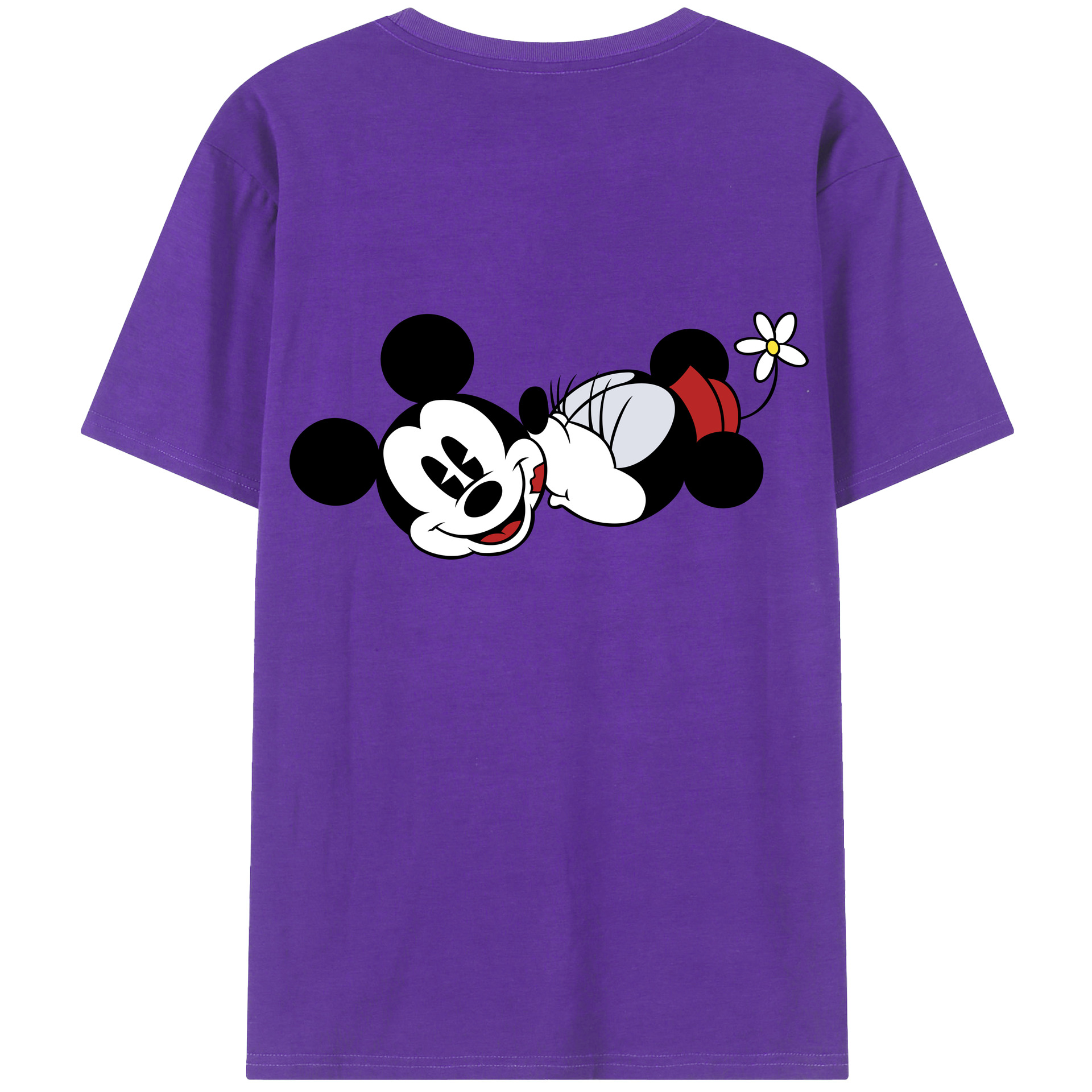 （画像用） ミッキーマウス Mickey Mouse 綿100％半袖Tシャツ（背面プリント）