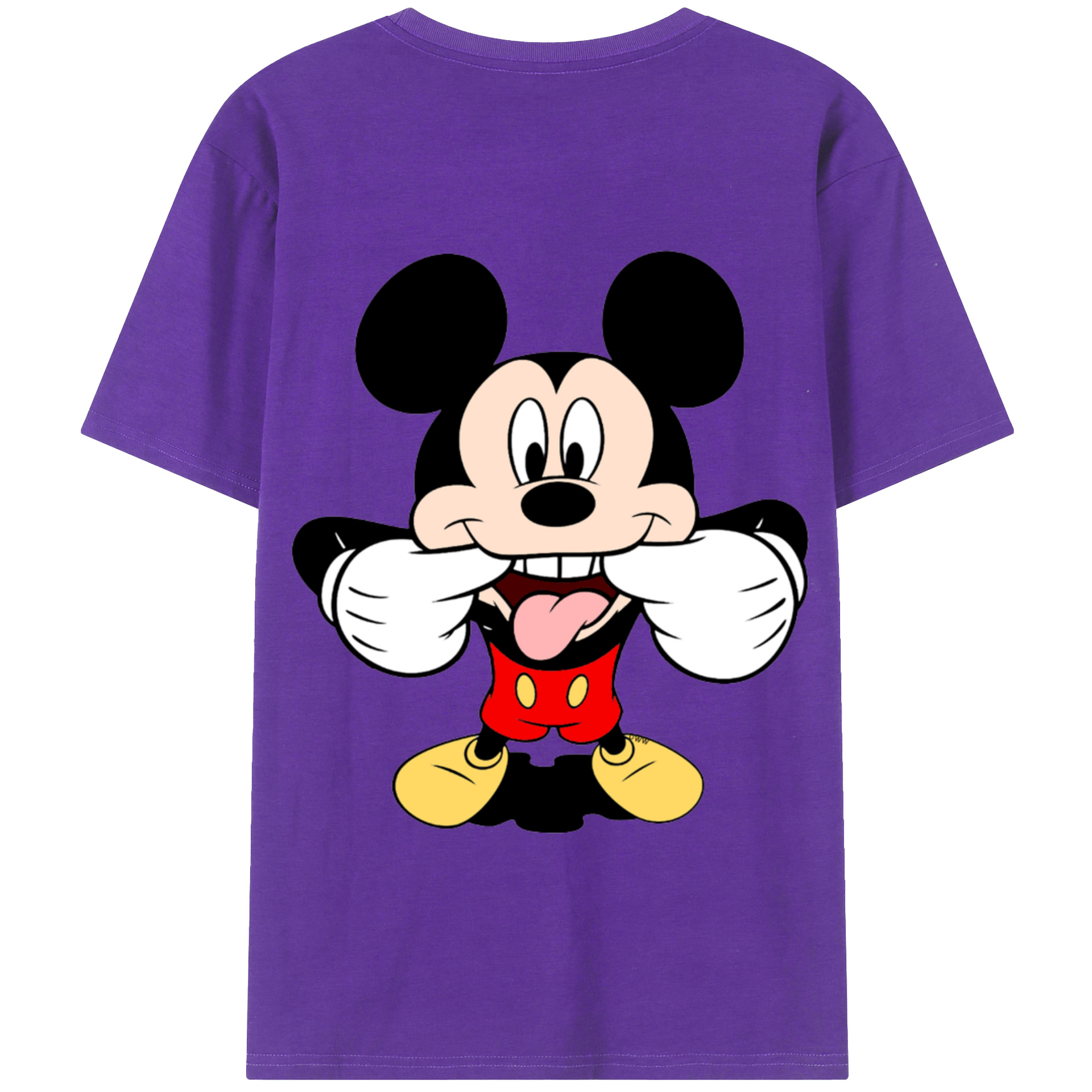 （画像用） ミッキーマウス Mickey Mouse 綿100％半袖Tシャツ（背面プリント）