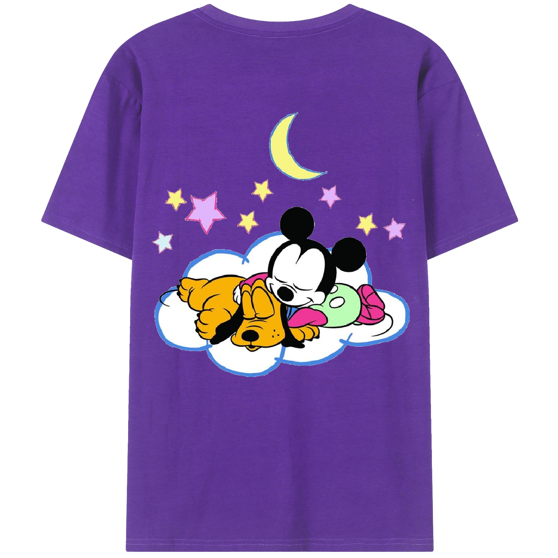（画像用） ミッキーマウス Mickey Mouse 綿100％半袖Tシャツ（背面プリント）