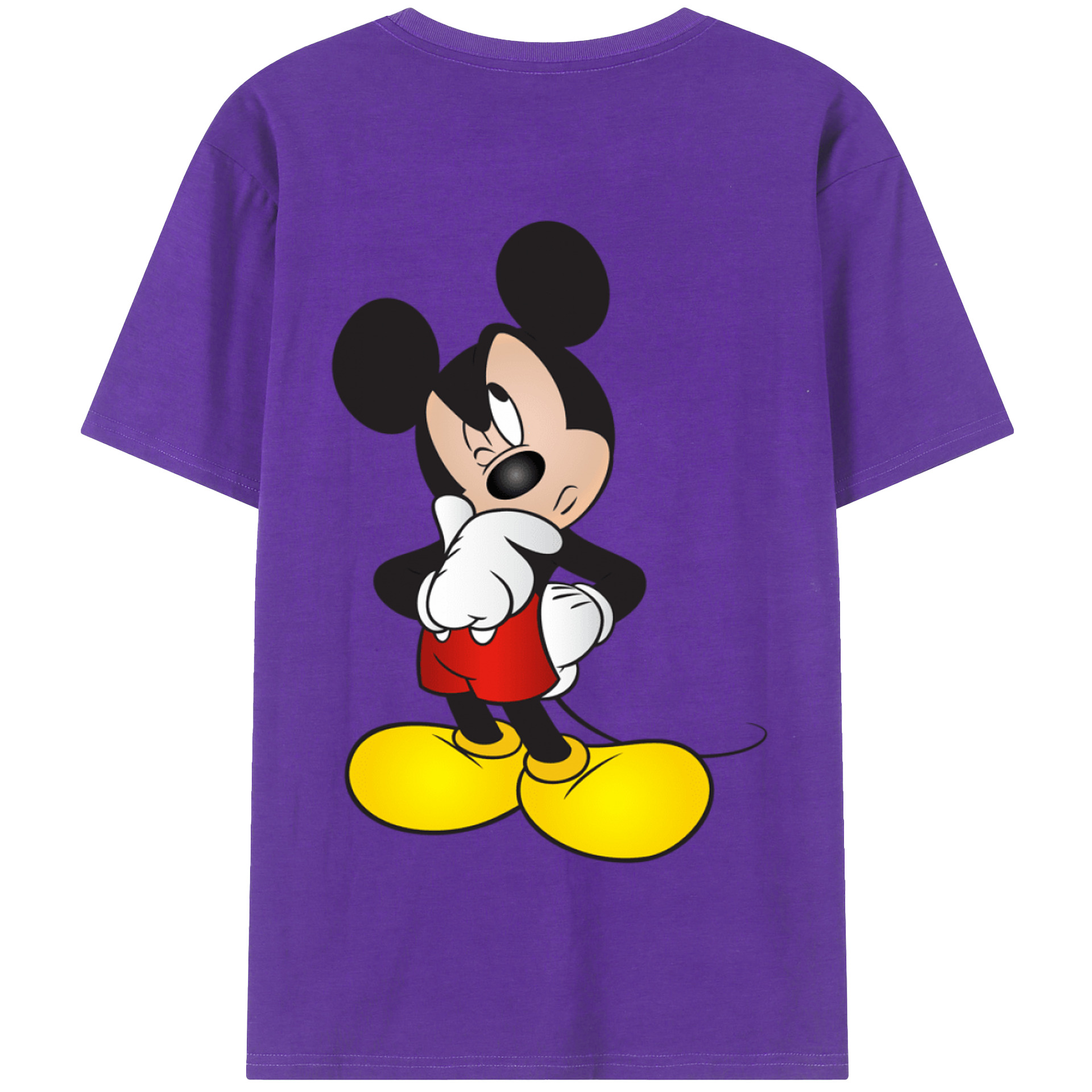 （画像用） ミッキーマウス Mickey Mouse 綿100％半袖Tシャツ（背面プリント）