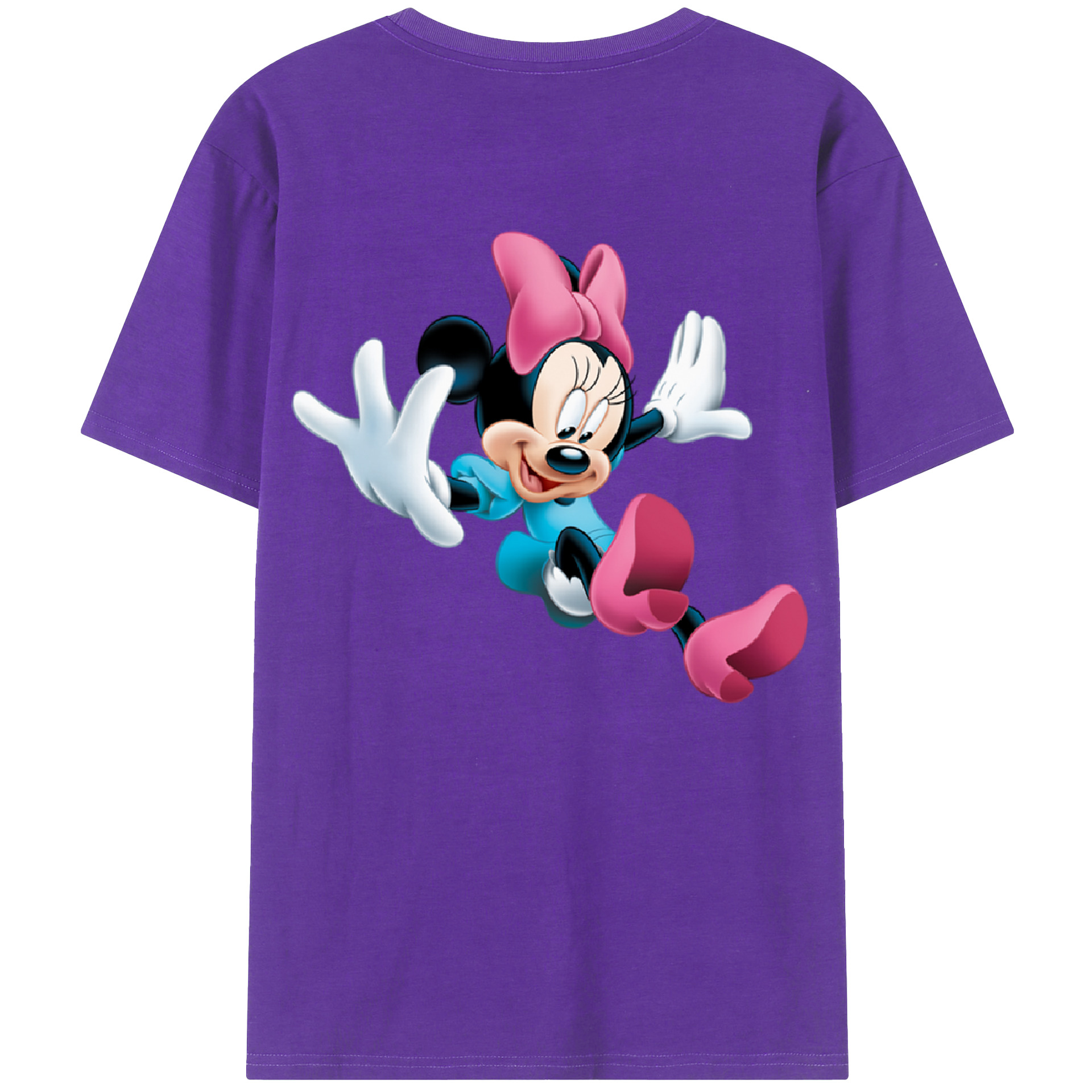 （画像用） ミッキーマウス Mickey Mouse 綿100％半袖Tシャツ（背面プリント）