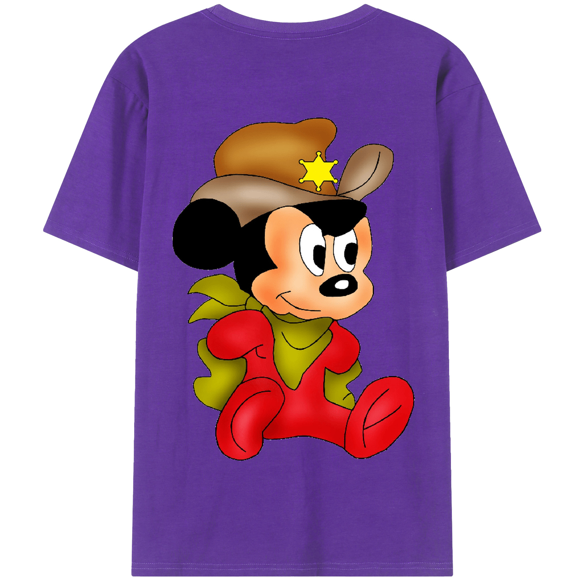 （画像用） ミッキーマウス Mickey Mouse 綿100％半袖Tシャツ（背面プリント）