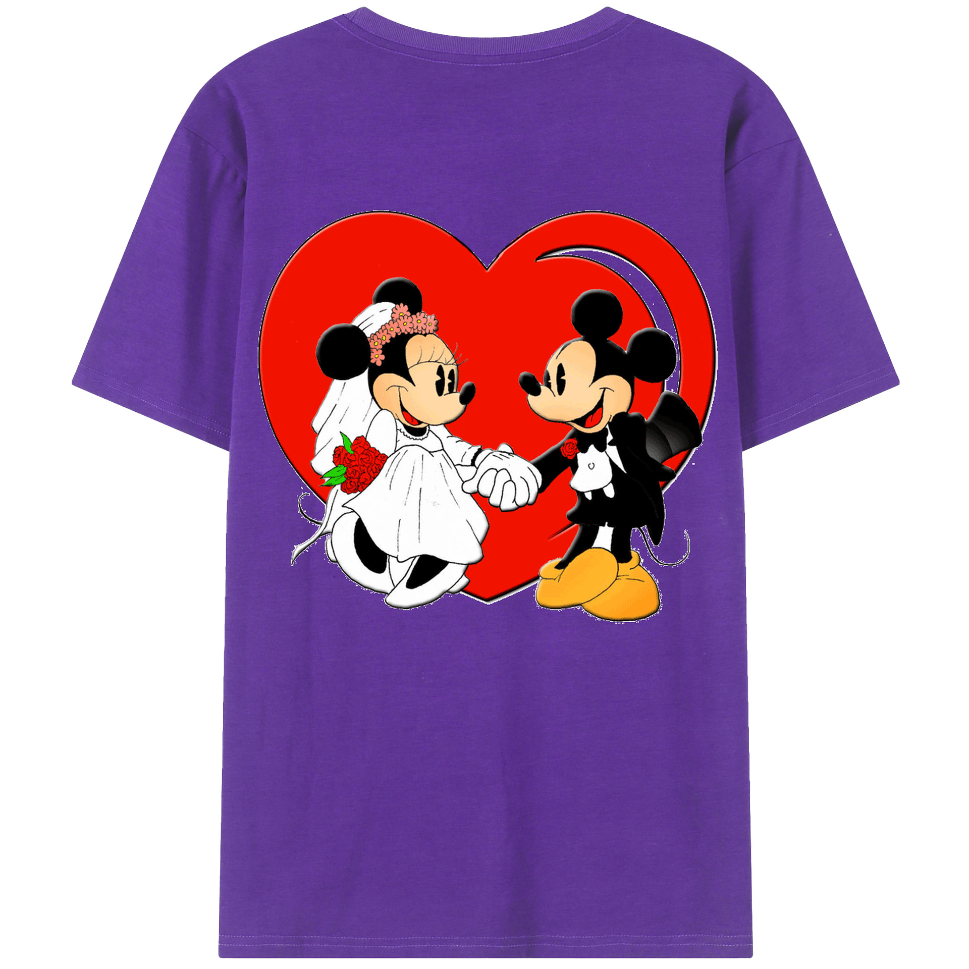 （画像用） ミッキーマウス Mickey Mouse 綿100％半袖Tシャツ（背面プリント）