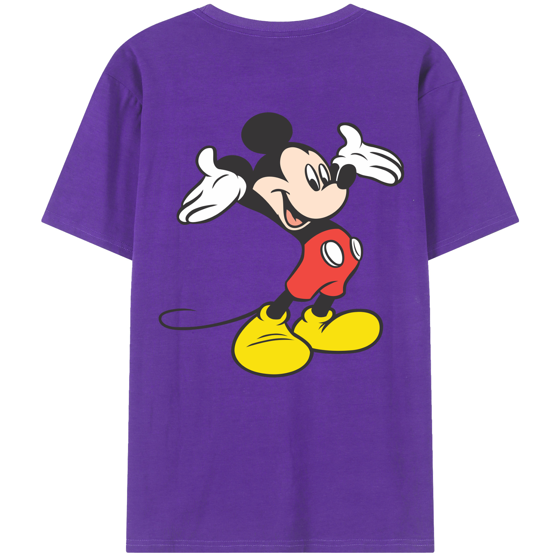 （画像用） ミッキーマウス Mickey Mouse 綿100％半袖Tシャツ（背面プリント）