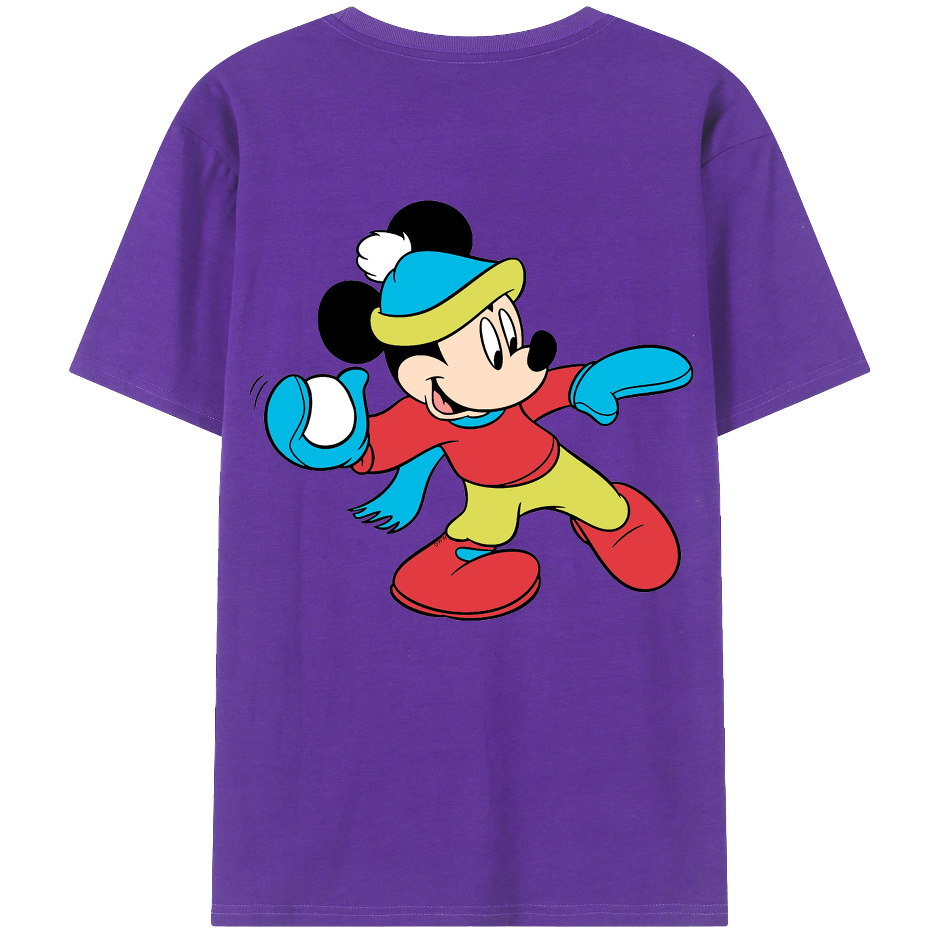（画像用） ミッキーマウス Mickey Mouse 綿100％半袖Tシャツ（背面プリント）
