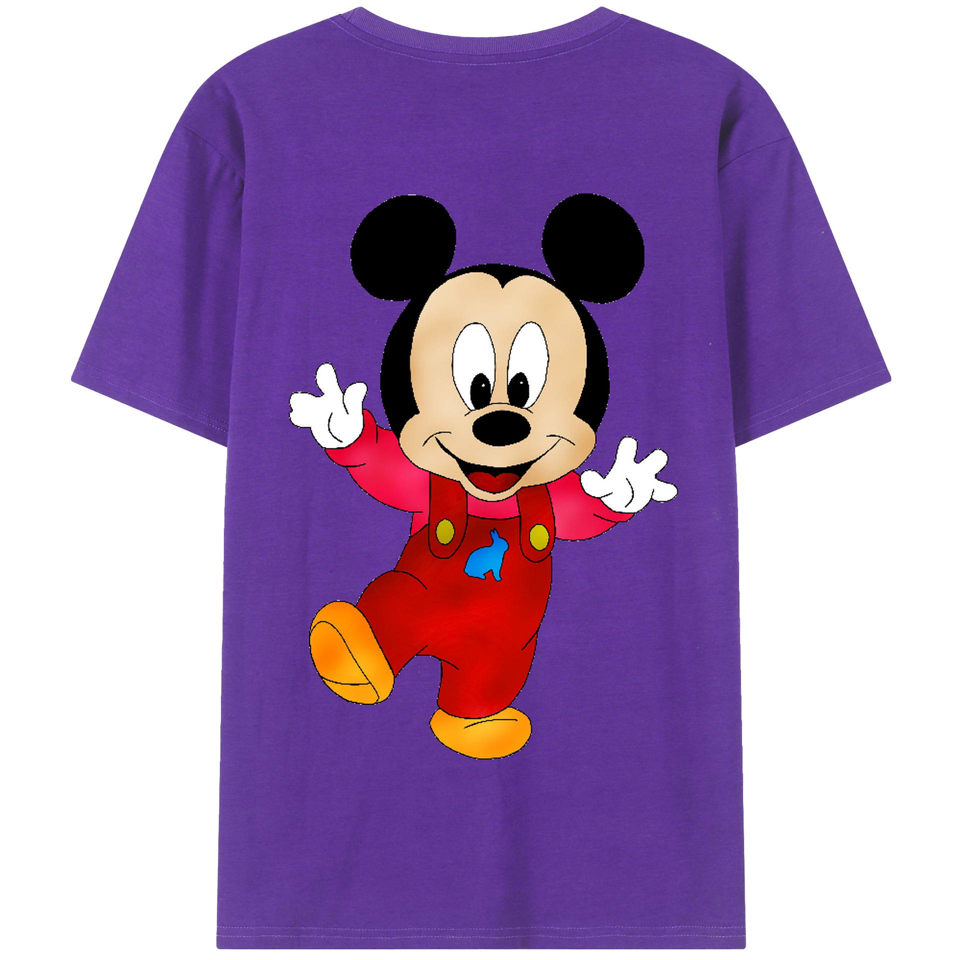 （画像用） ミッキーマウス Mickey Mouse 綿100％半袖Tシャツ（背面プリント）