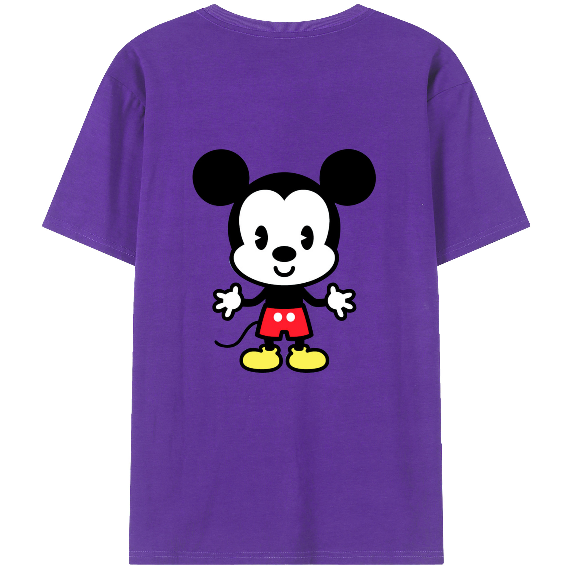 （画像用） ミッキーマウス Mickey Mouse 綿100％半袖Tシャツ（背面プリント）