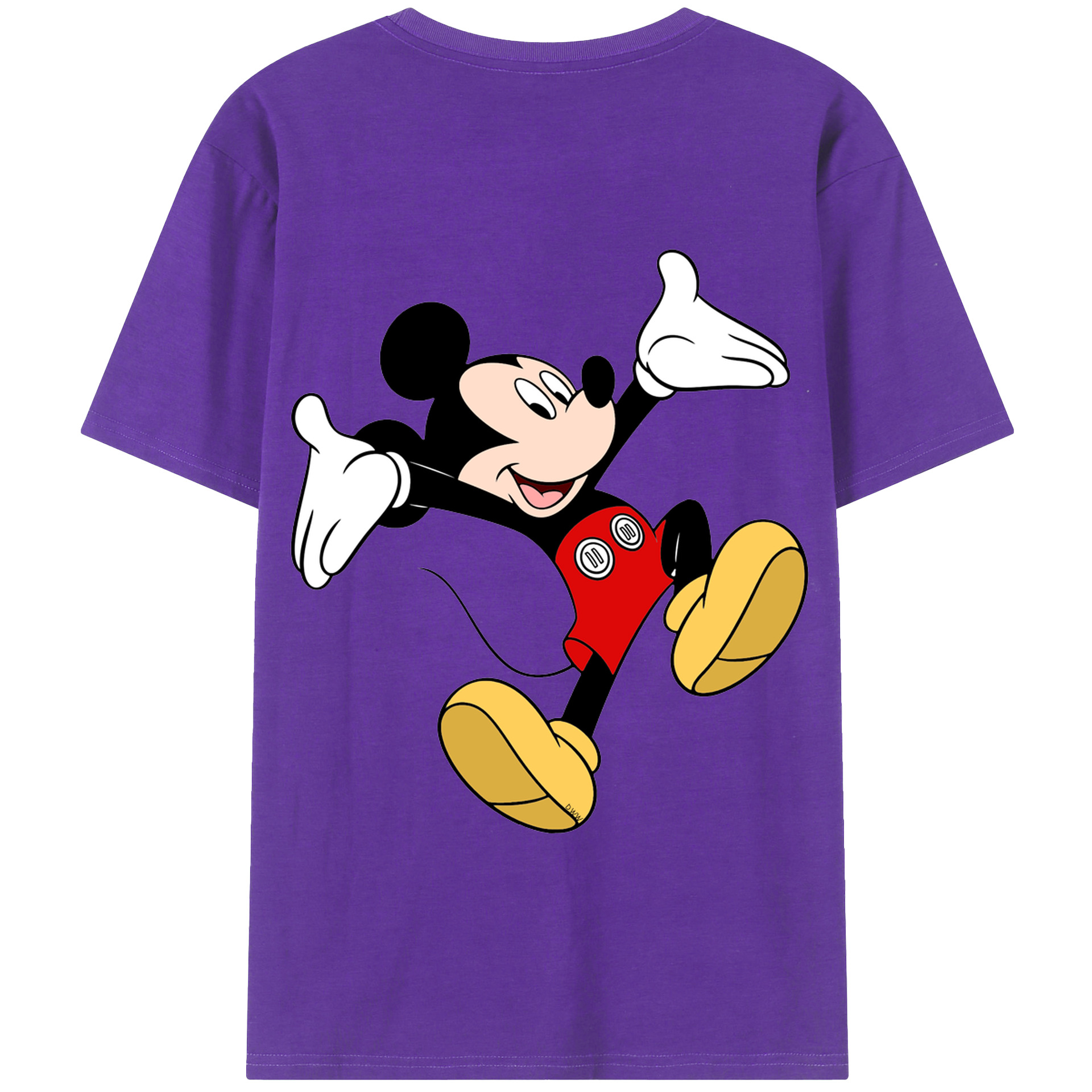（画像用） ミッキーマウス Mickey Mouse 綿100％半袖Tシャツ（背面プリント）