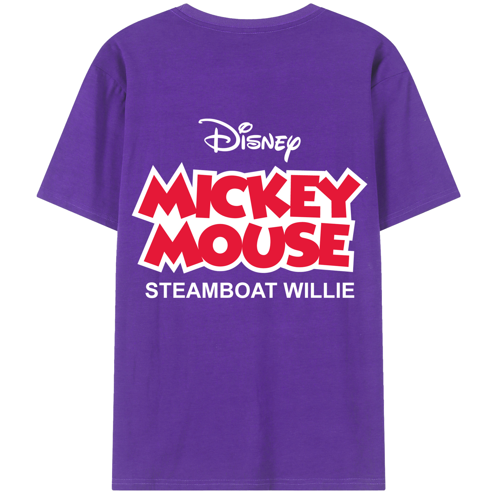 （画像用） ミッキーマウス Mickey Mouse 綿100％半袖Tシャツ（背面プリント）