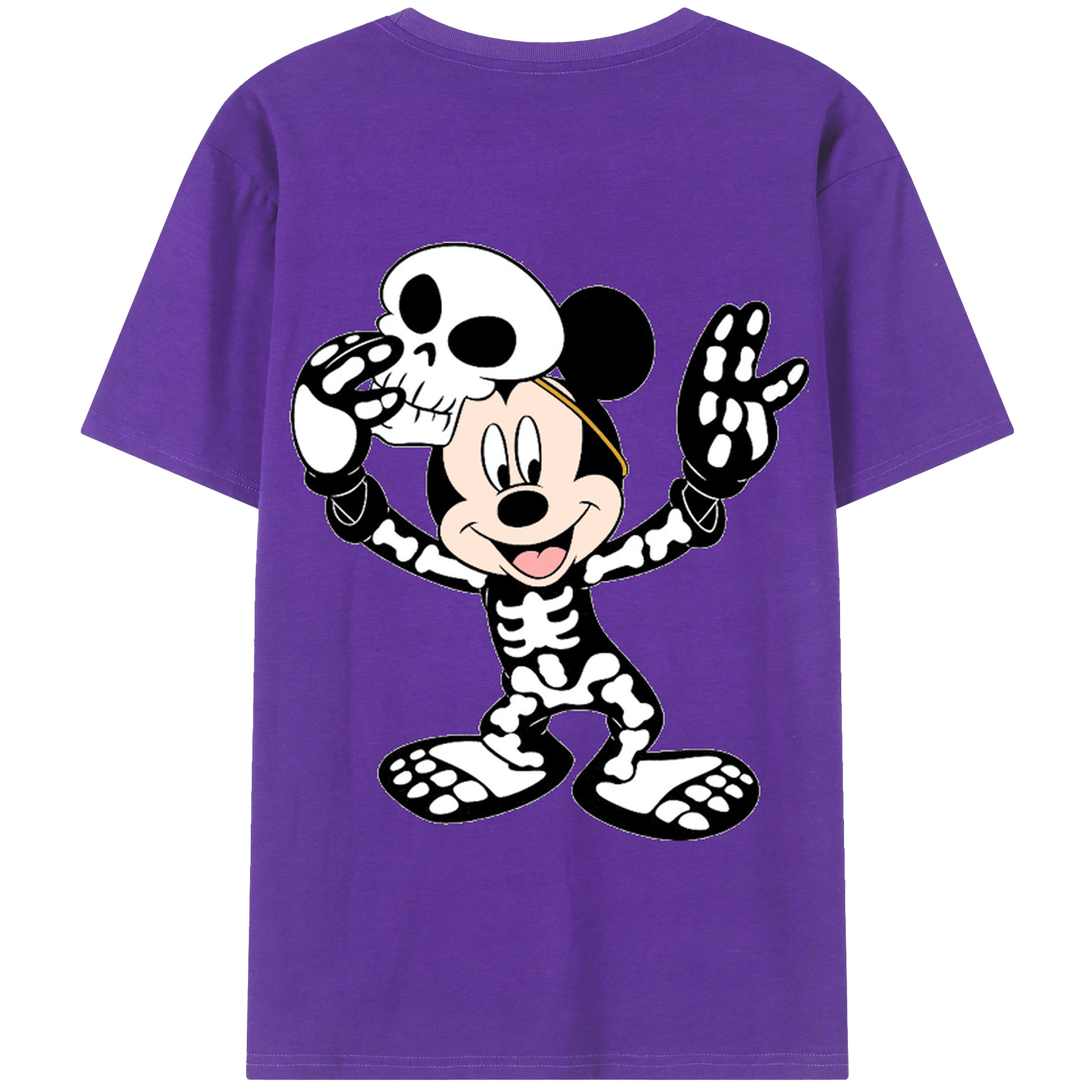 （画像用） ミッキーマウス Mickey Mouse 綿100％半袖Tシャツ（背面プリント）