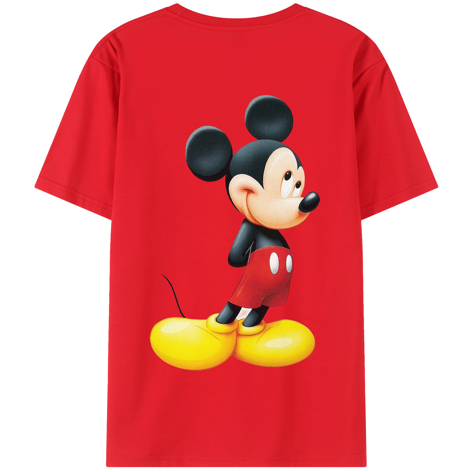 （画像用） ミッキーマウス Mickey Mouse 綿100％半袖Tシャツ（背面プリント）