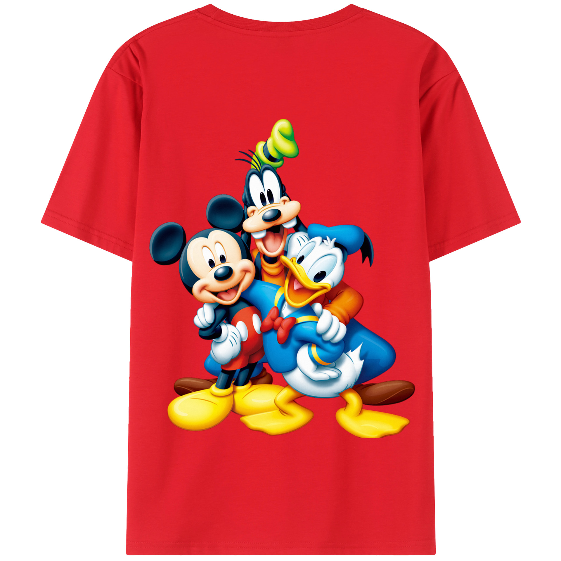 （画像用） ミッキーマウス Mickey Mouse 綿100％半袖Tシャツ（背面プリント）