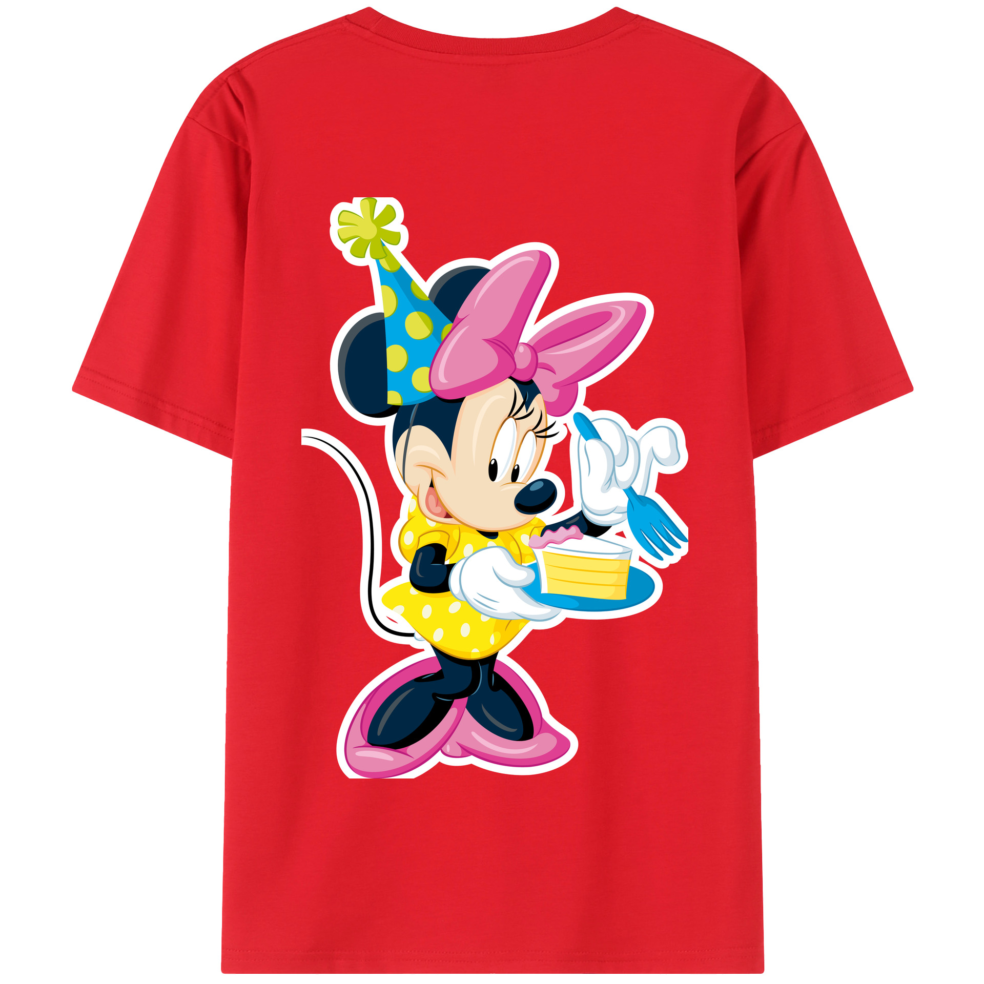 （画像用） ミッキーマウス Mickey Mouse 綿100％半袖Tシャツ（背面プリント）