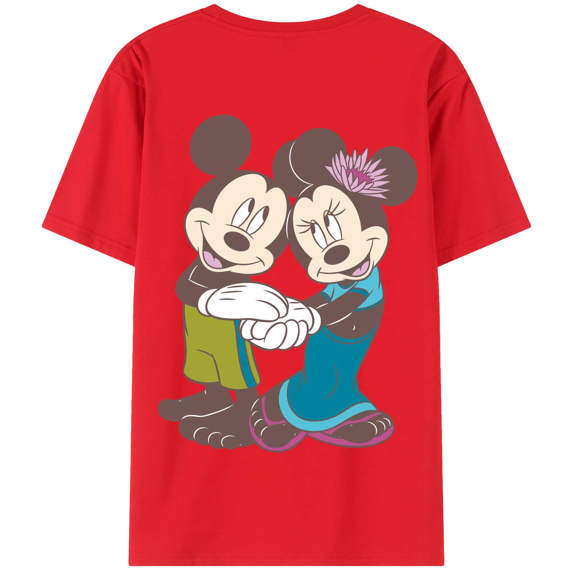 （画像用） ミッキーマウス Mickey Mouse 綿100％半袖Tシャツ（背面プリント）