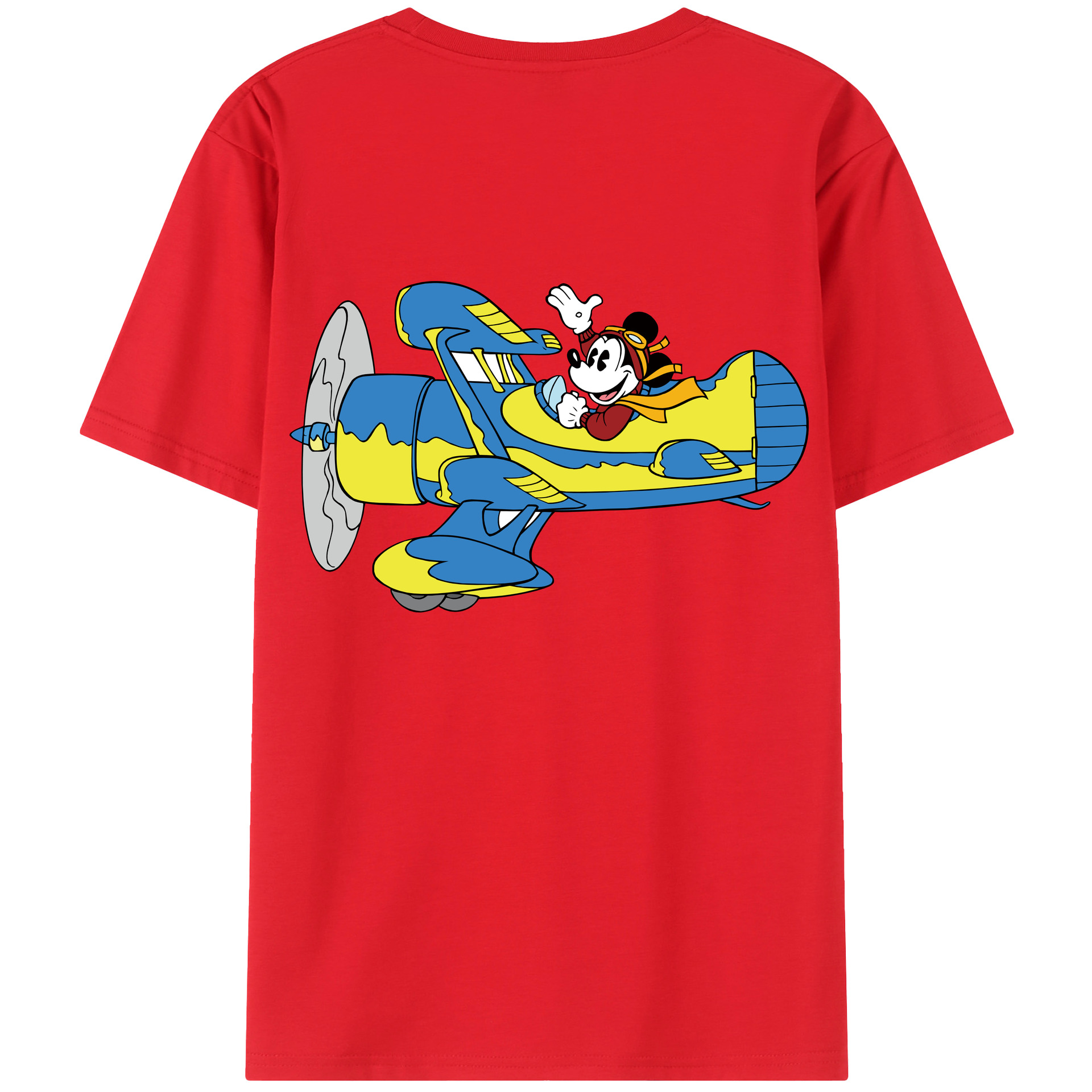 （画像用） ミッキーマウス Mickey Mouse 綿100％半袖Tシャツ（背面プリント）