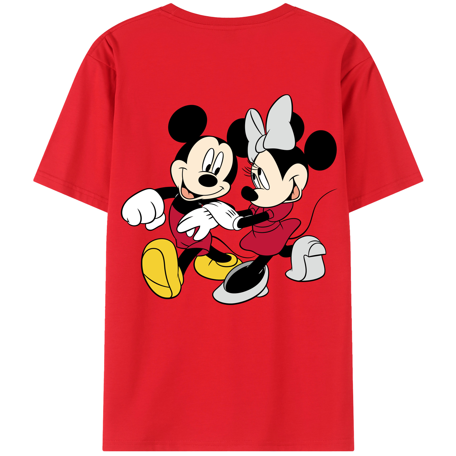 （画像用） ミッキーマウス Mickey Mouse 綿100％半袖Tシャツ（背面プリント）