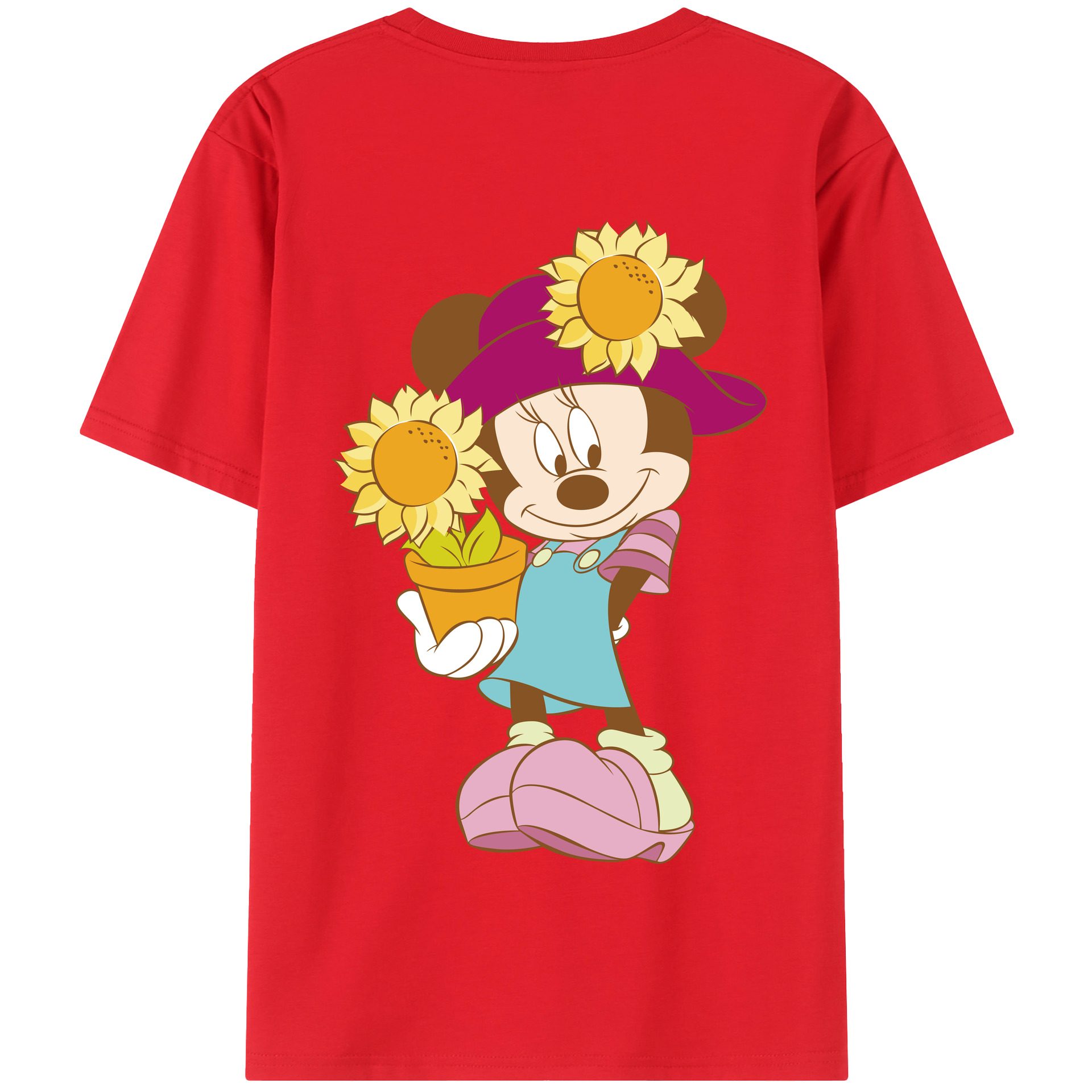 （画像用） ミッキーマウス Mickey Mouse 綿100％半袖Tシャツ（背面プリント）