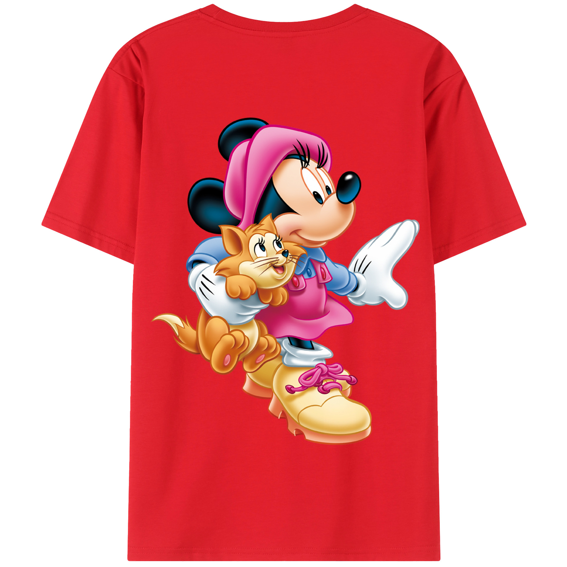 （画像用） ミッキーマウス Mickey Mouse 綿100％半袖Tシャツ（背面プリント）