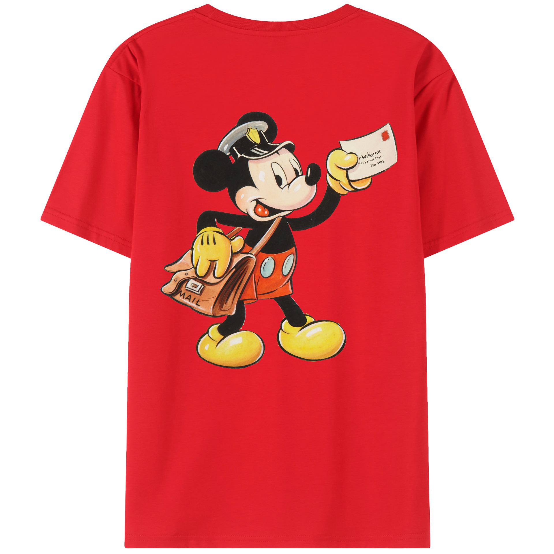（画像用） ミッキーマウス Mickey Mouse 綿100％半袖Tシャツ（背面プリント）
