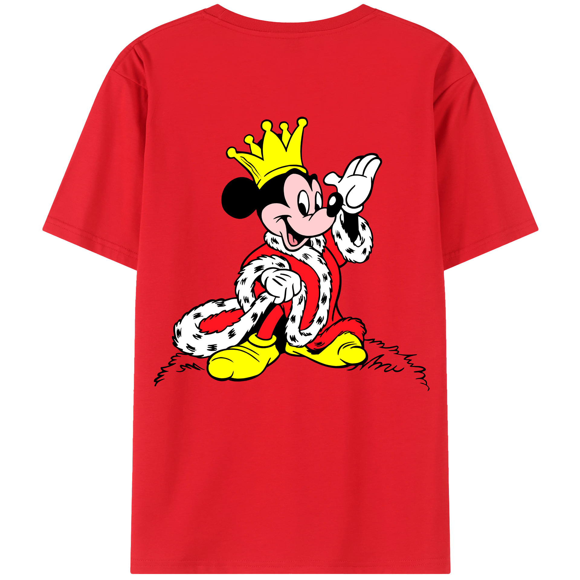 （画像用） ミッキーマウス Mickey Mouse 綿100％半袖Tシャツ（背面プリント）