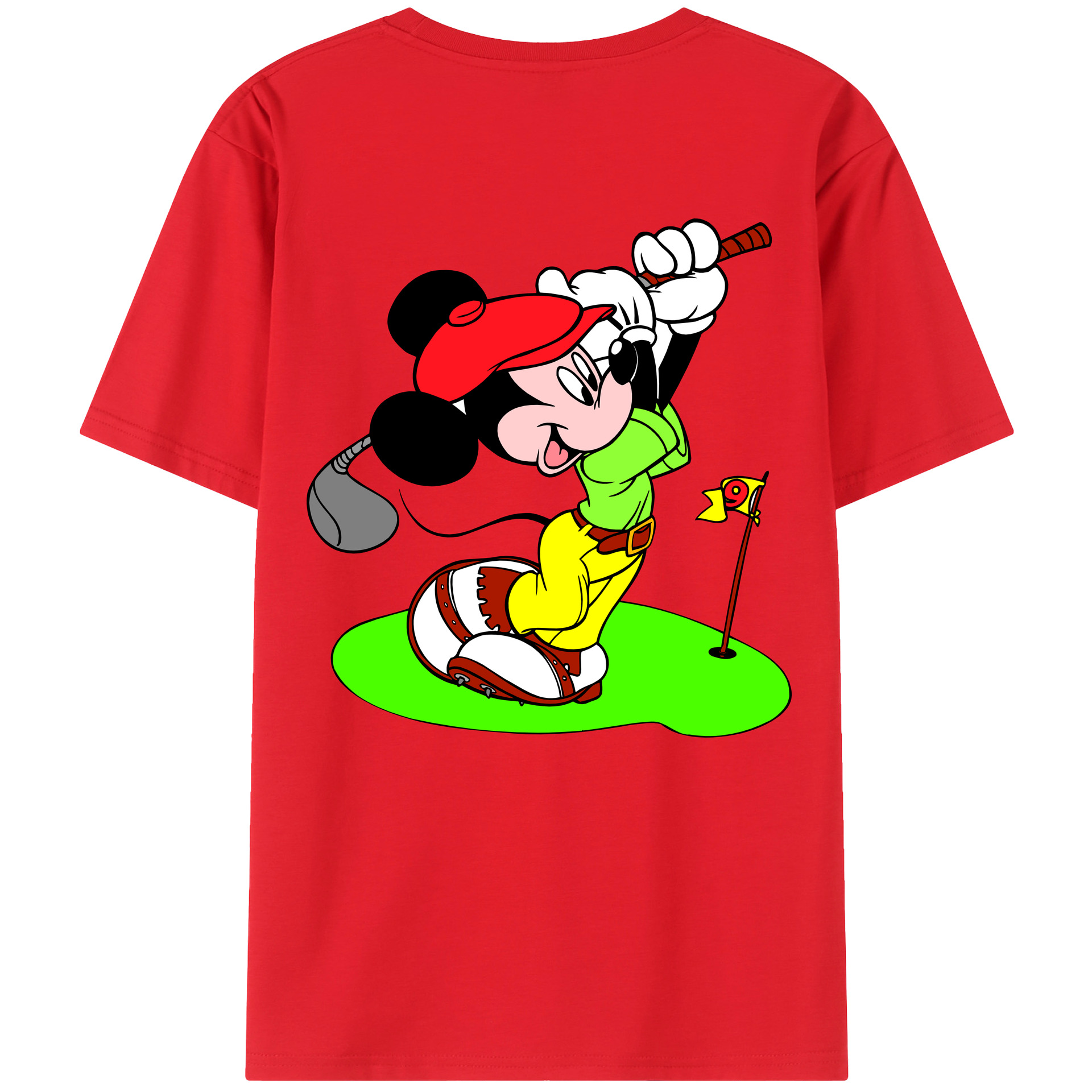 （画像用） ミッキーマウス Mickey Mouse 綿100％半袖Tシャツ（背面プリント）