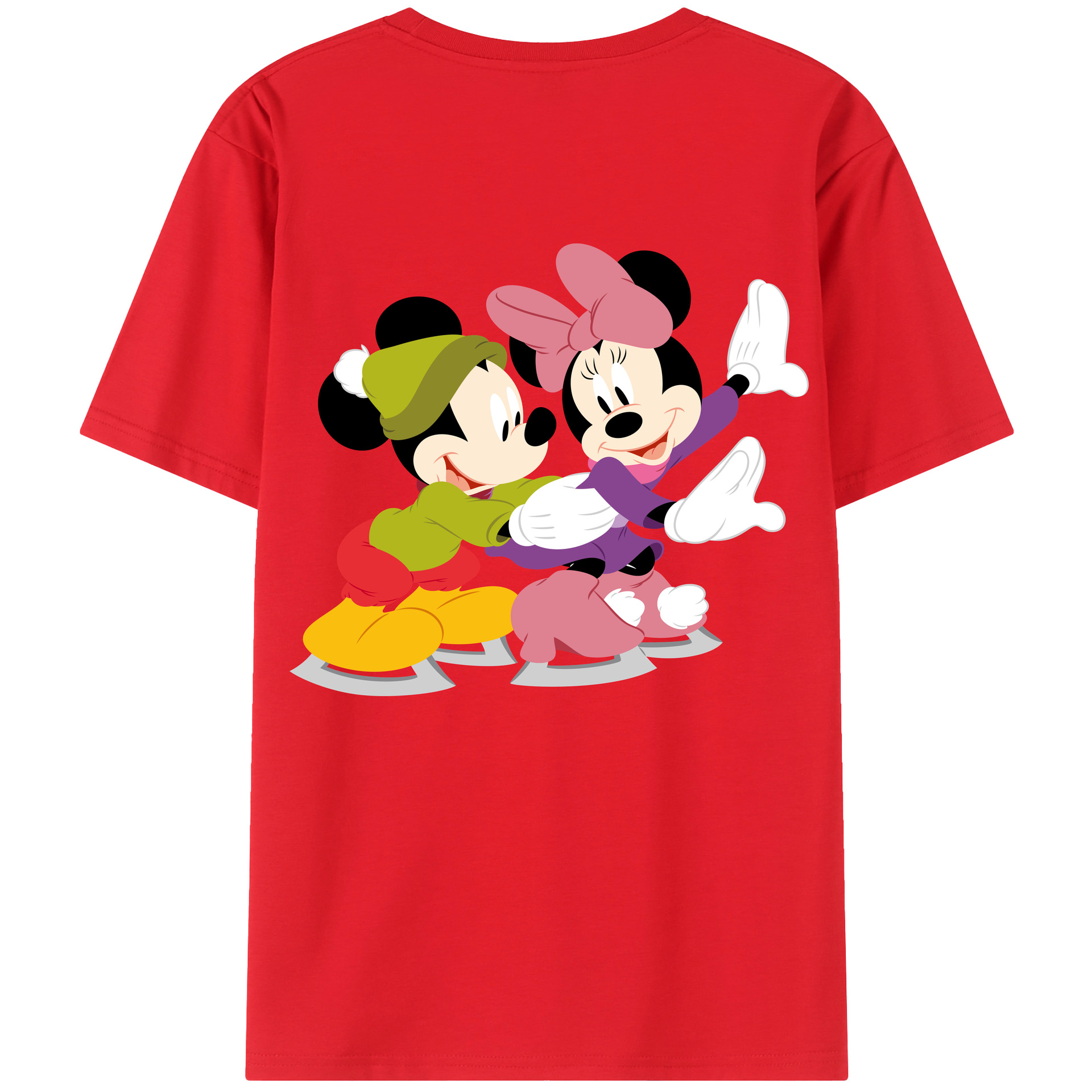（画像用） ミッキーマウス Mickey Mouse 綿100％半袖Tシャツ（背面プリント）