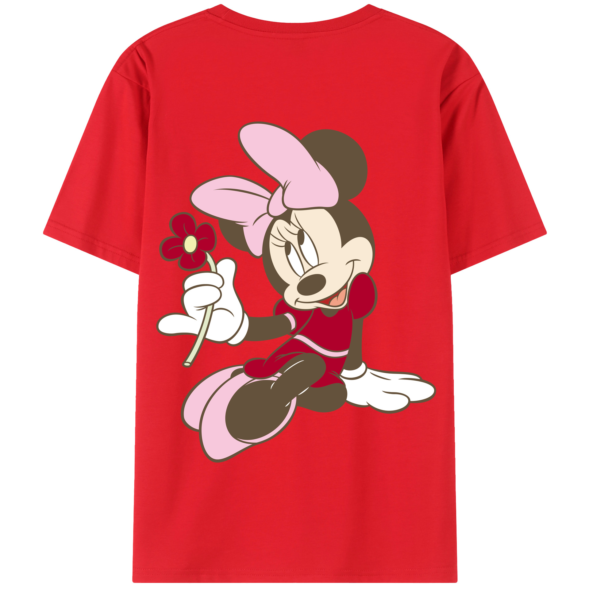 （画像用） ミッキーマウス Mickey Mouse 綿100％半袖Tシャツ（背面プリント）