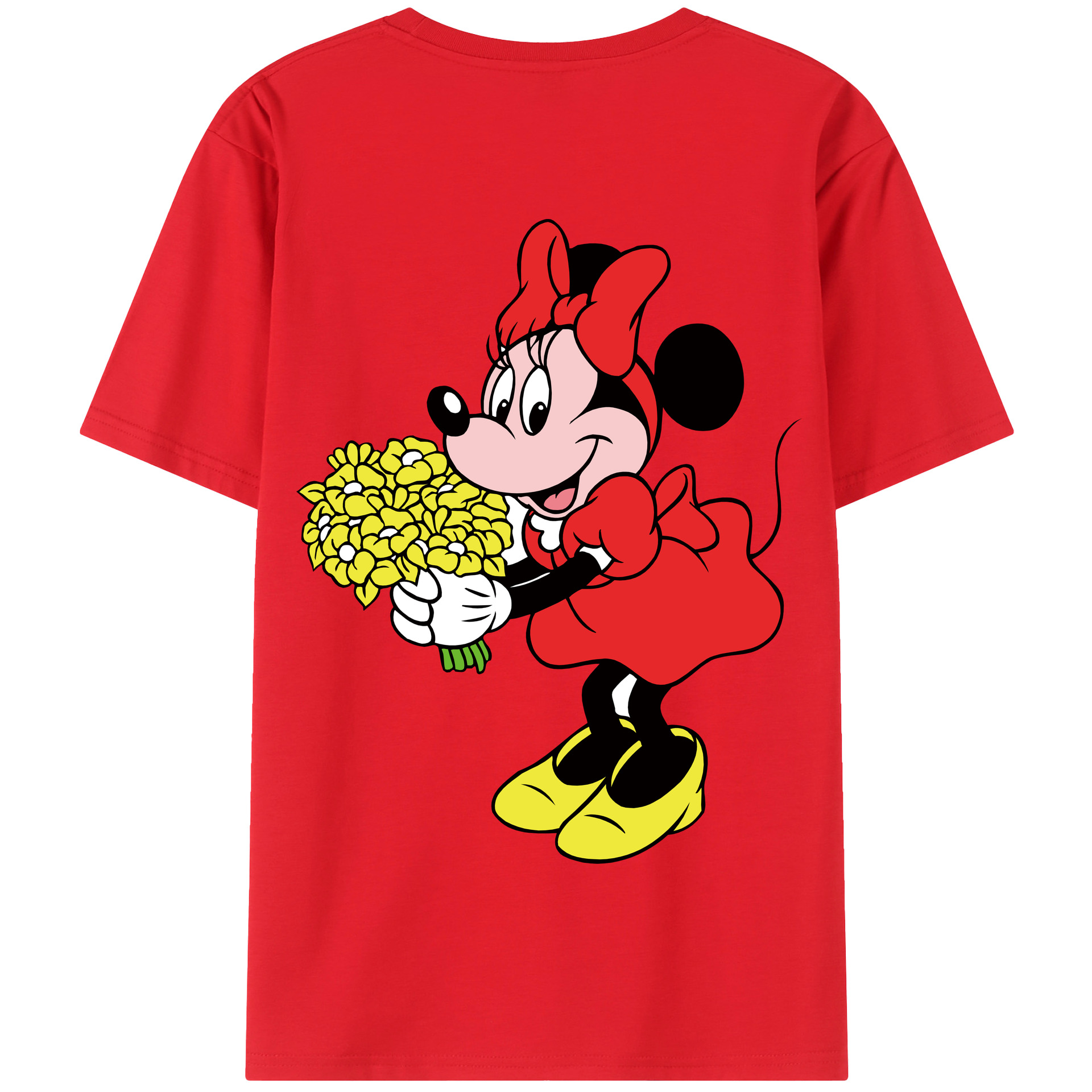 （画像用） ミッキーマウス Mickey Mouse 綿100％半袖Tシャツ（背面プリント）