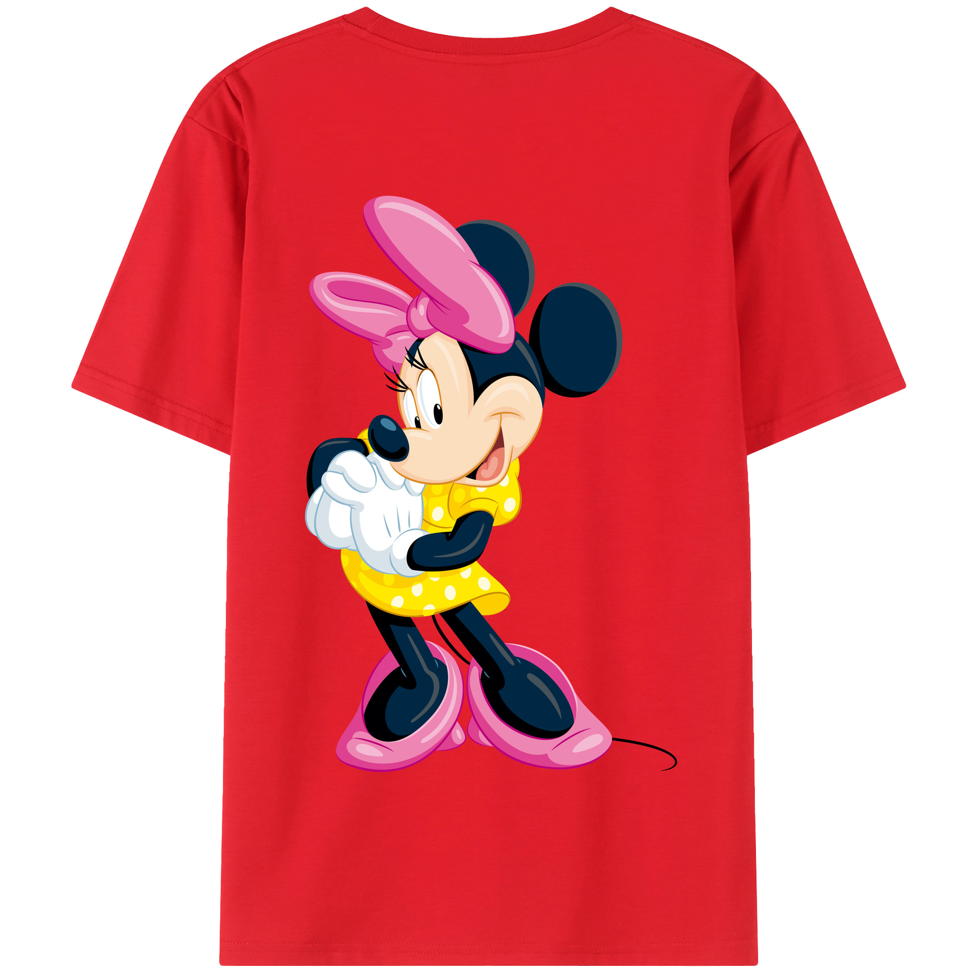 （画像用） ミッキーマウス Mickey Mouse 綿100％半袖Tシャツ（背面プリント）