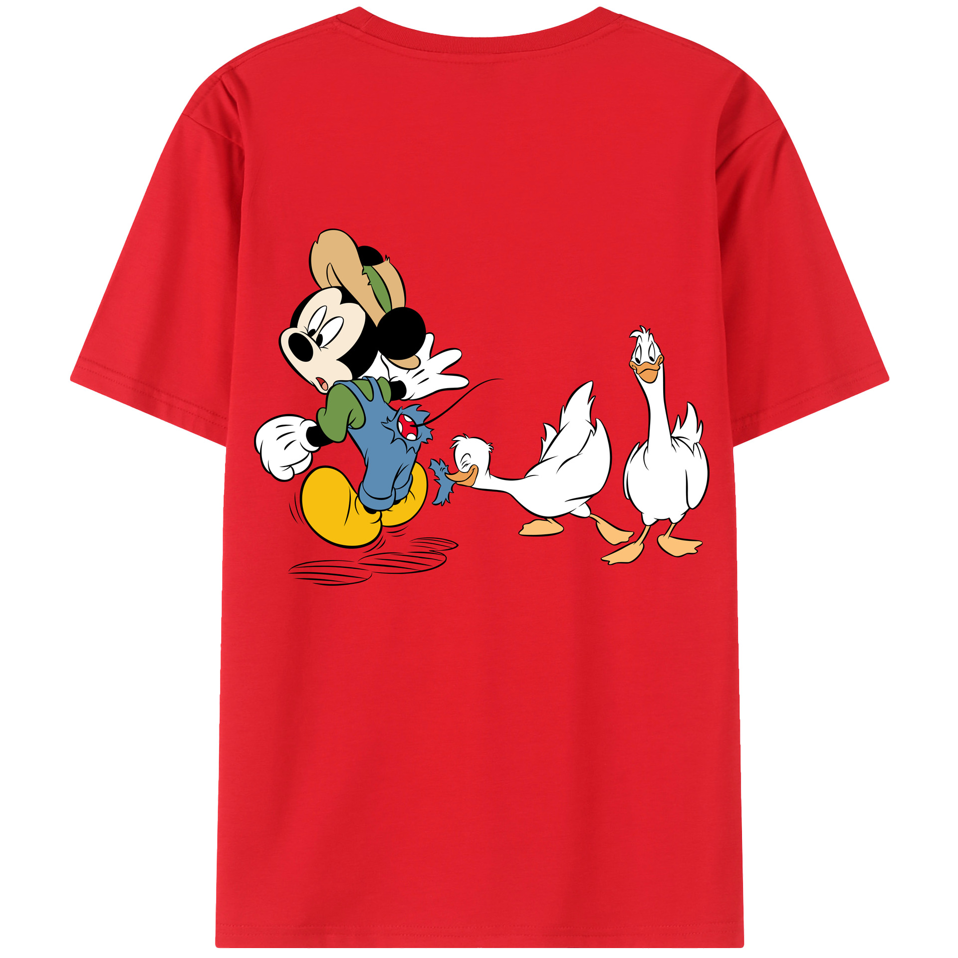 （画像用） ミッキーマウス Mickey Mouse 綿100％半袖Tシャツ（背面プリント）