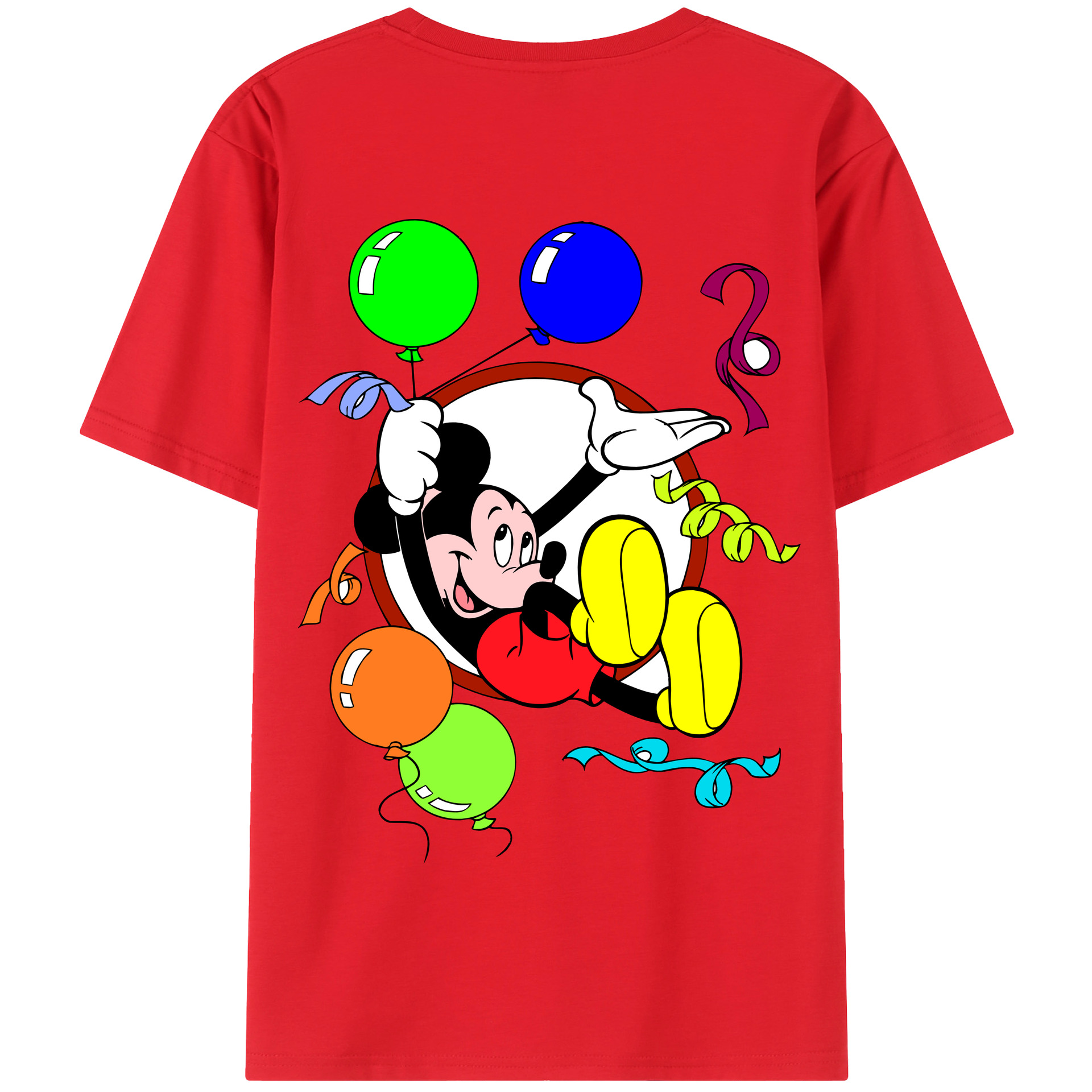 （画像用） ミッキーマウス Mickey Mouse 綿100％半袖Tシャツ（背面プリント）