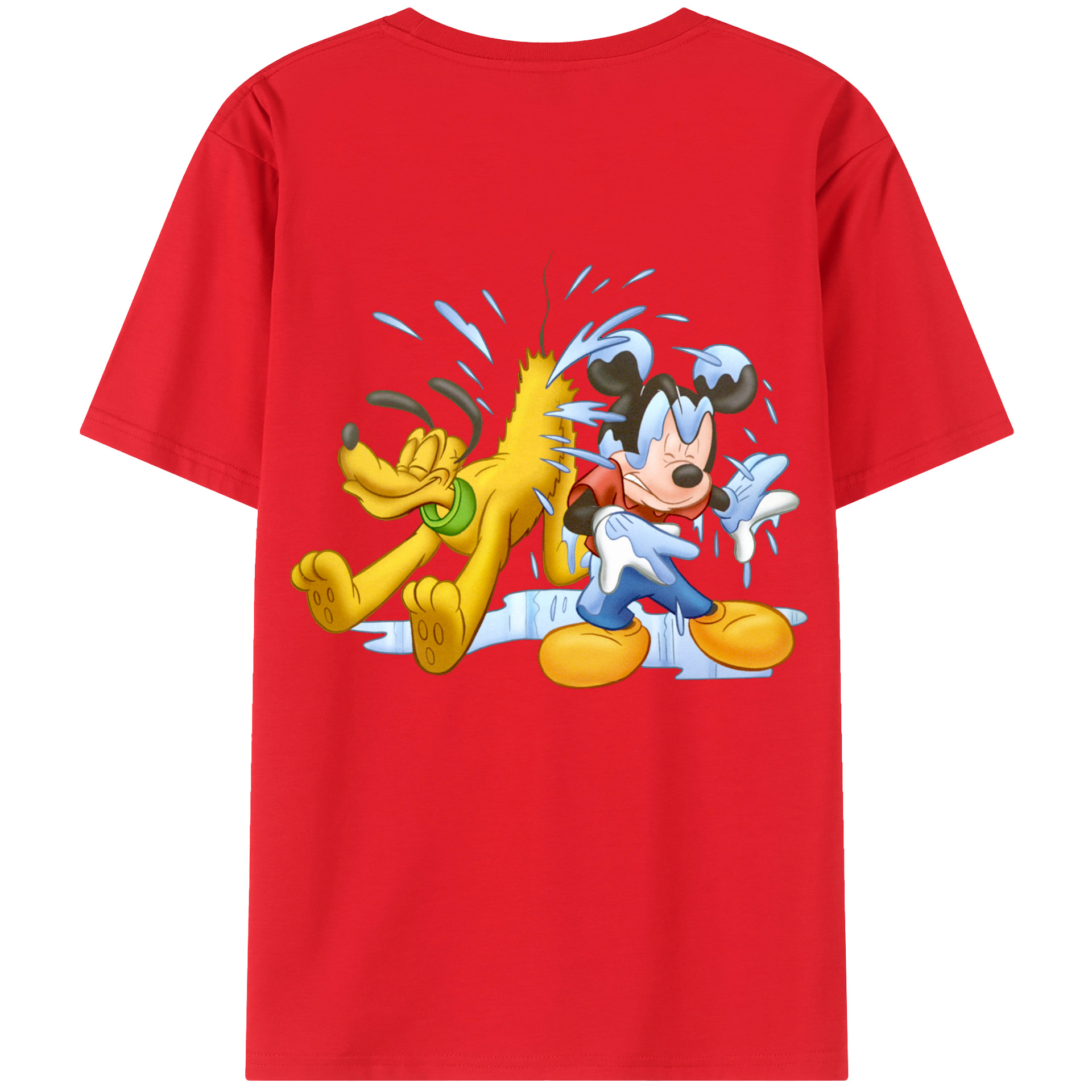 （画像用） ミッキーマウス Mickey Mouse 綿100％半袖Tシャツ（背面プリント）