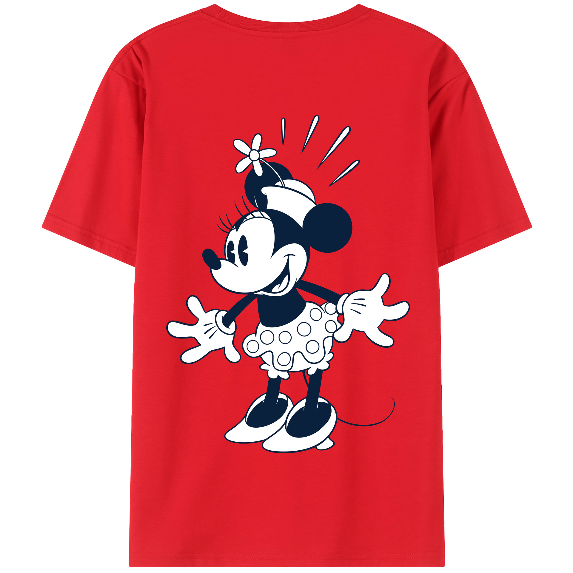 （画像用） ミッキーマウス Mickey Mouse 綿100％半袖Tシャツ（背面プリント）
