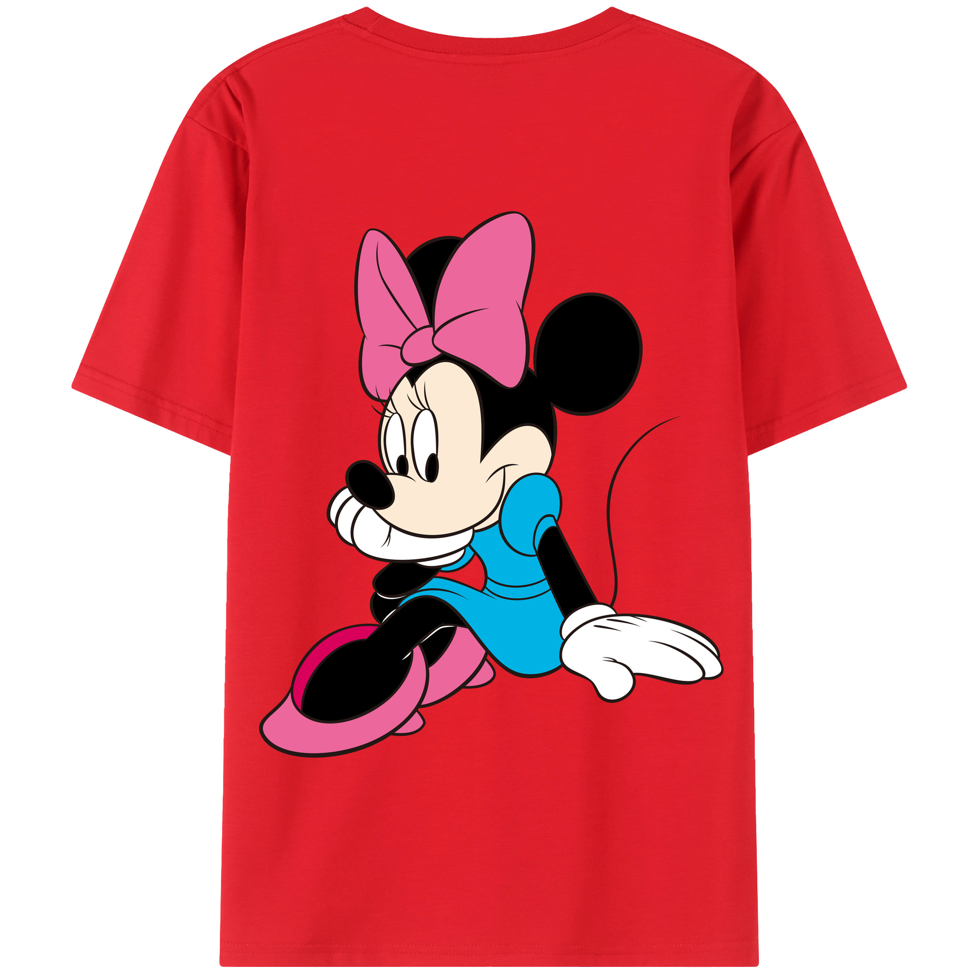 （画像用） ミッキーマウス Mickey Mouse 綿100％半袖Tシャツ（背面プリント）