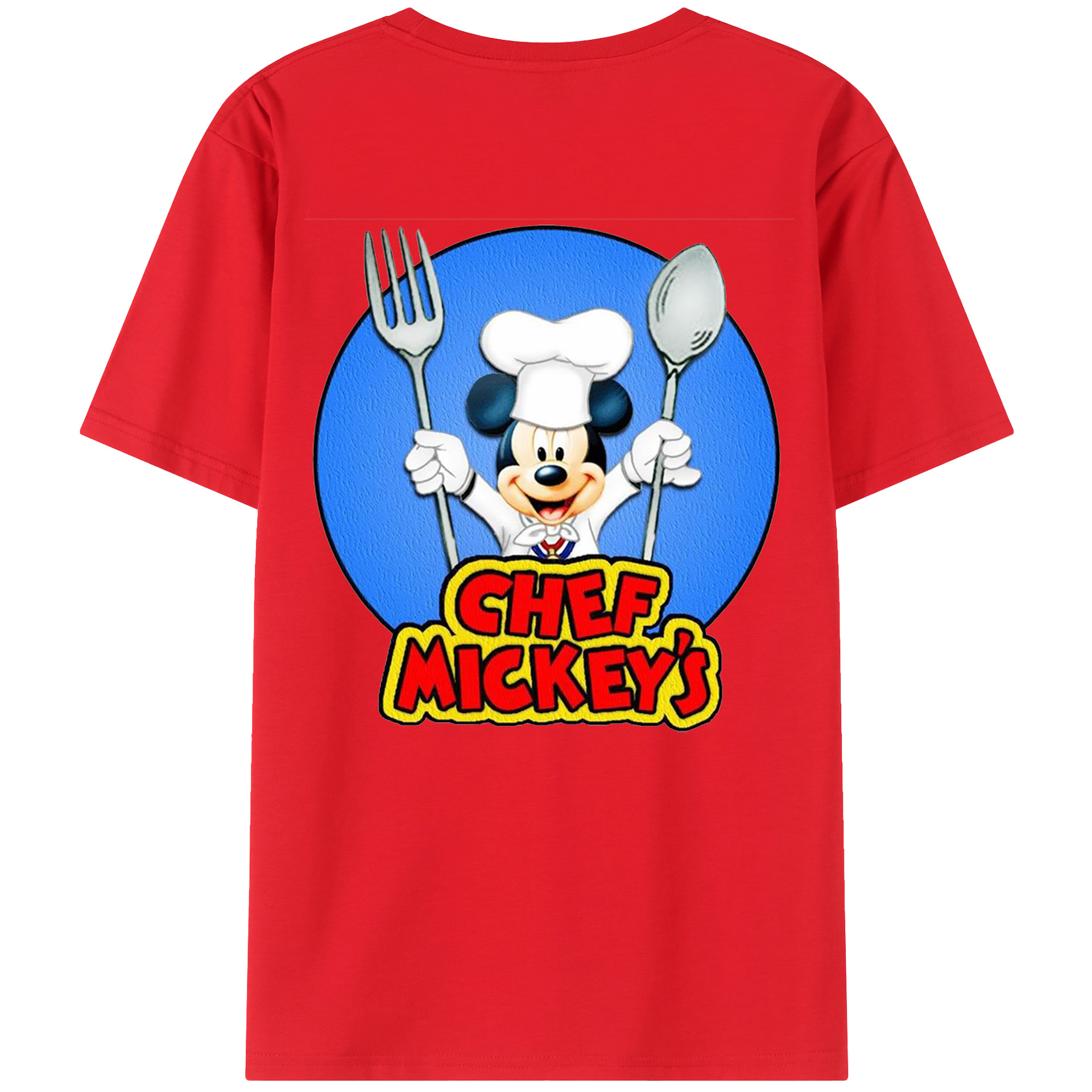 （画像用） ミッキーマウス Mickey Mouse 綿100％半袖Tシャツ（背面プリント）