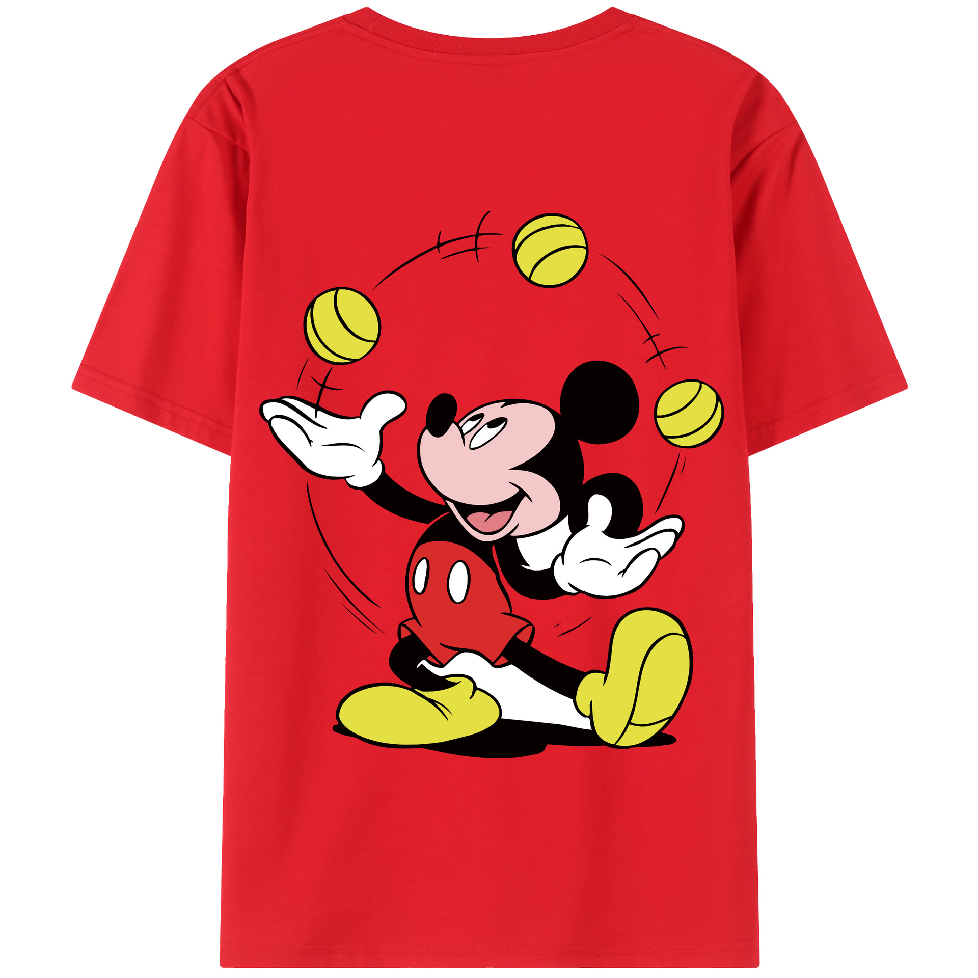 （画像用） ミッキーマウス Mickey Mouse 綿100％半袖Tシャツ（背面プリント）
