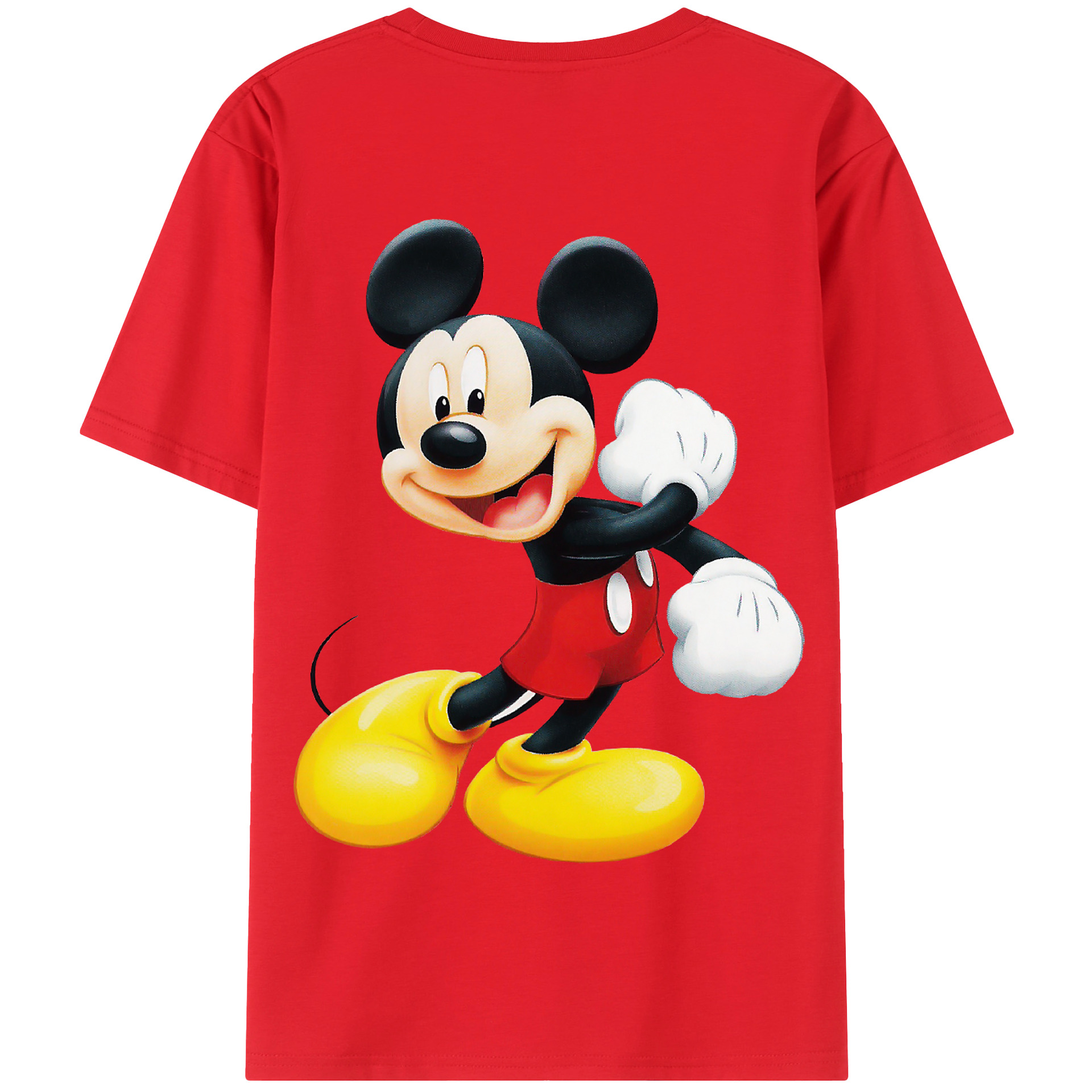 （画像用） ミッキーマウス Mickey Mouse 綿100％半袖Tシャツ（背面プリント）