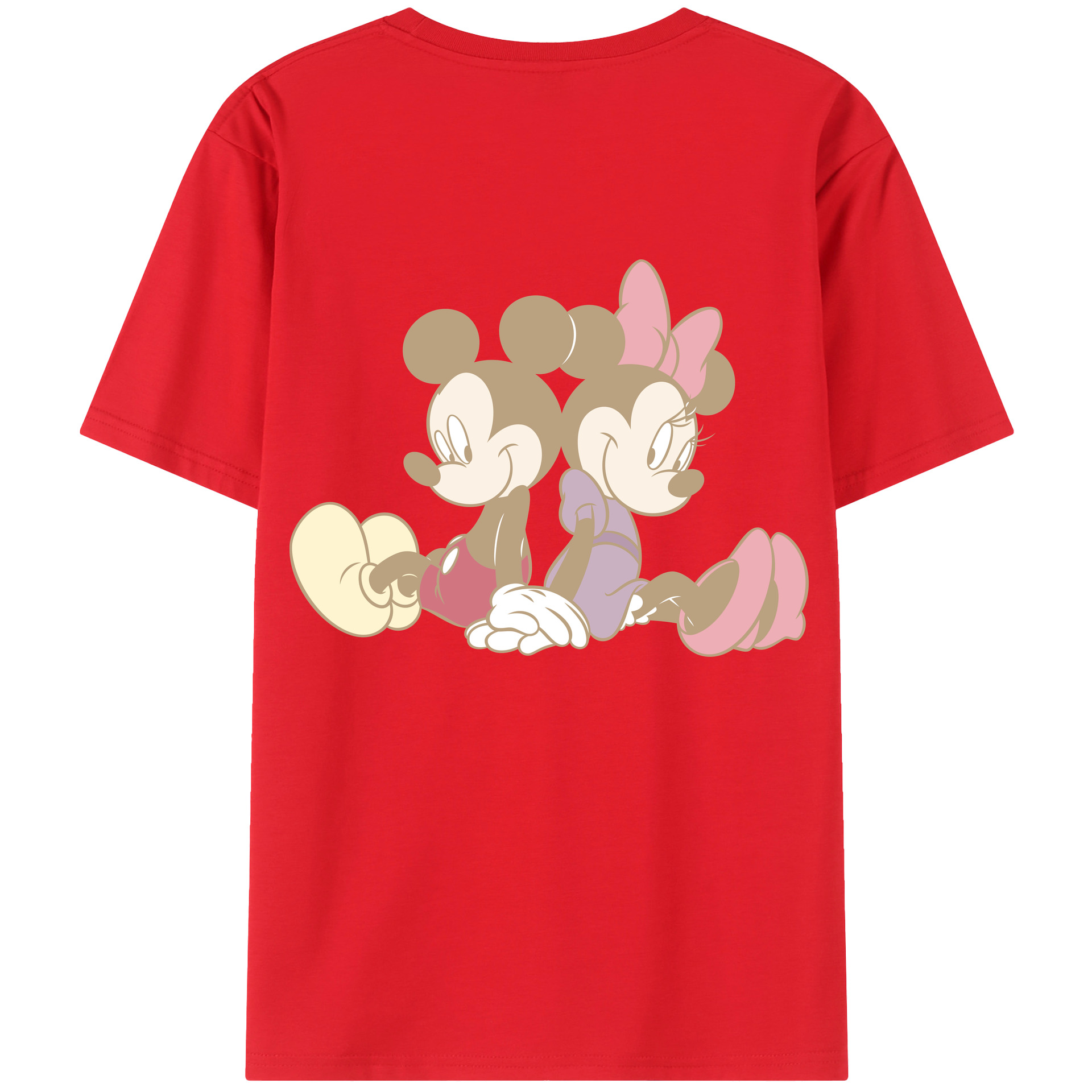（画像用） ミッキーマウス Mickey Mouse 綿100％半袖Tシャツ（背面プリント）