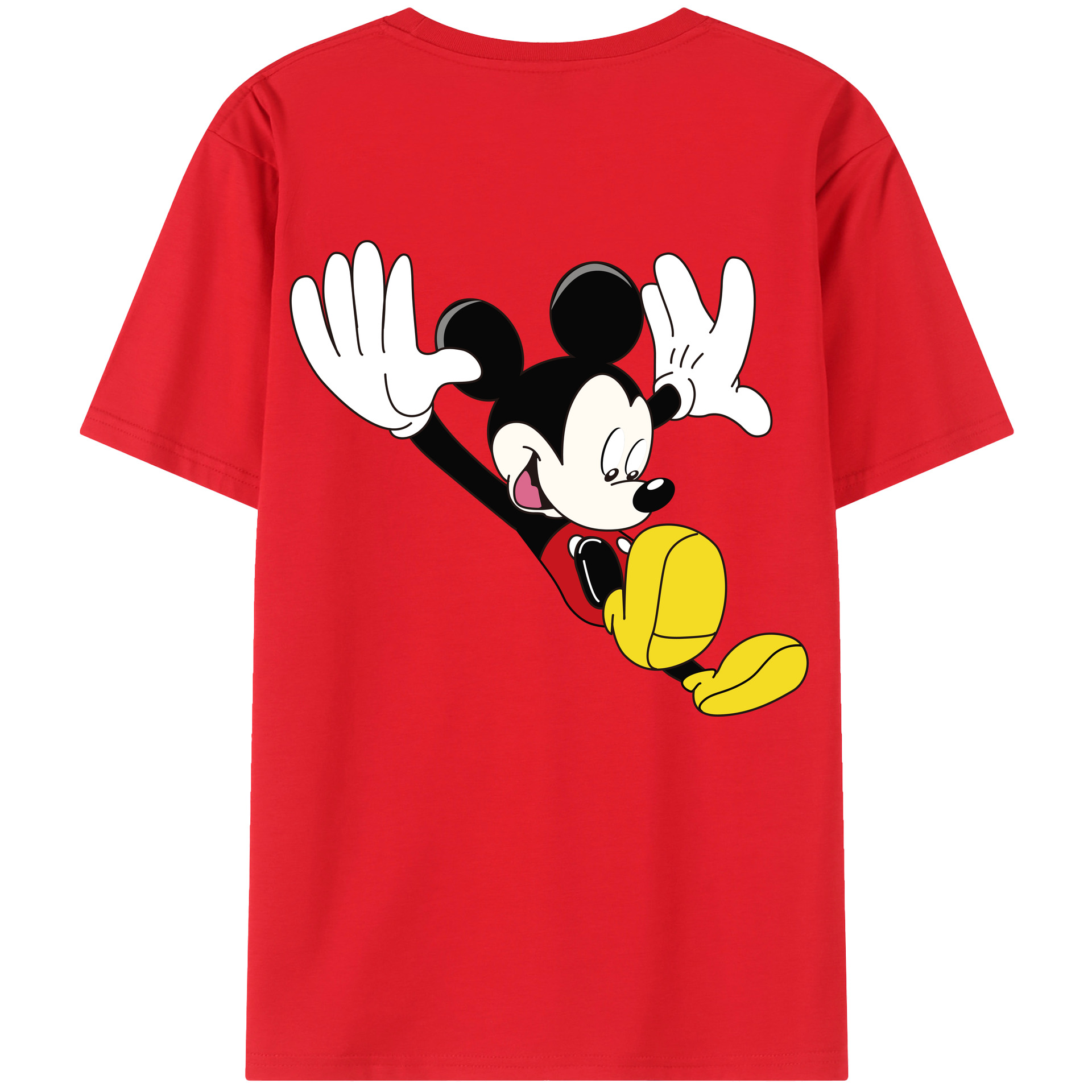 （画像用） ミッキーマウス Mickey Mouse 綿100％半袖Tシャツ（背面プリント）