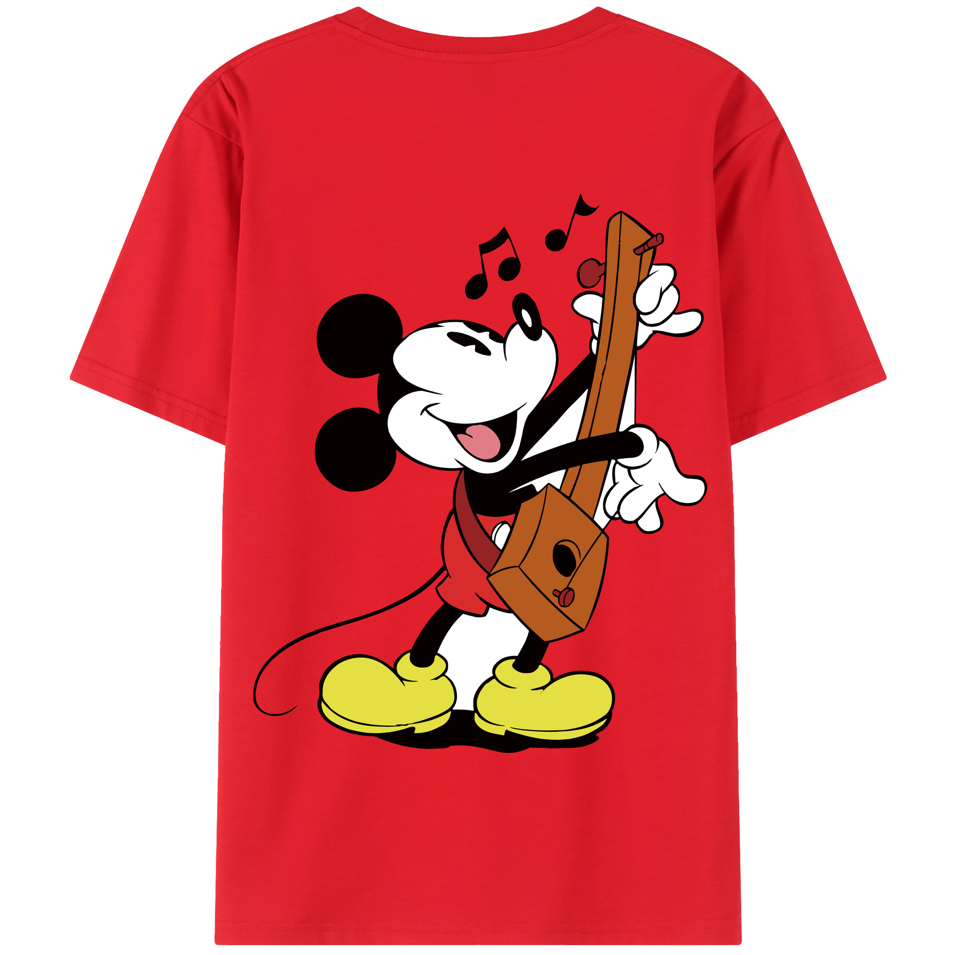 （画像用） ミッキーマウス Mickey Mouse 綿100％半袖Tシャツ（背面プリント）