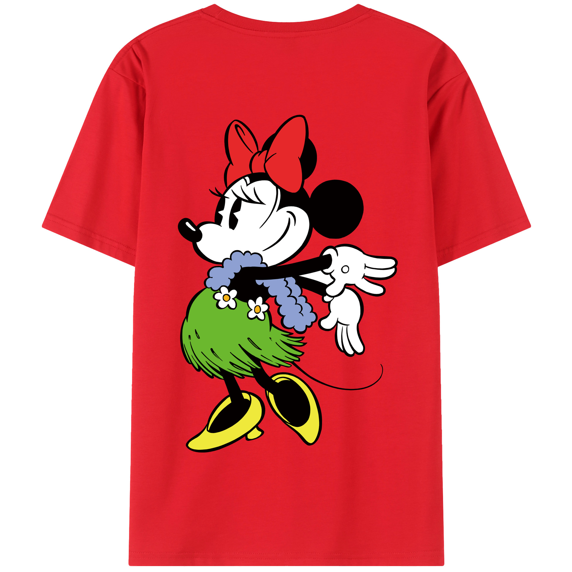 （画像用） ミッキーマウス Mickey Mouse 綿100％半袖Tシャツ（背面プリント）