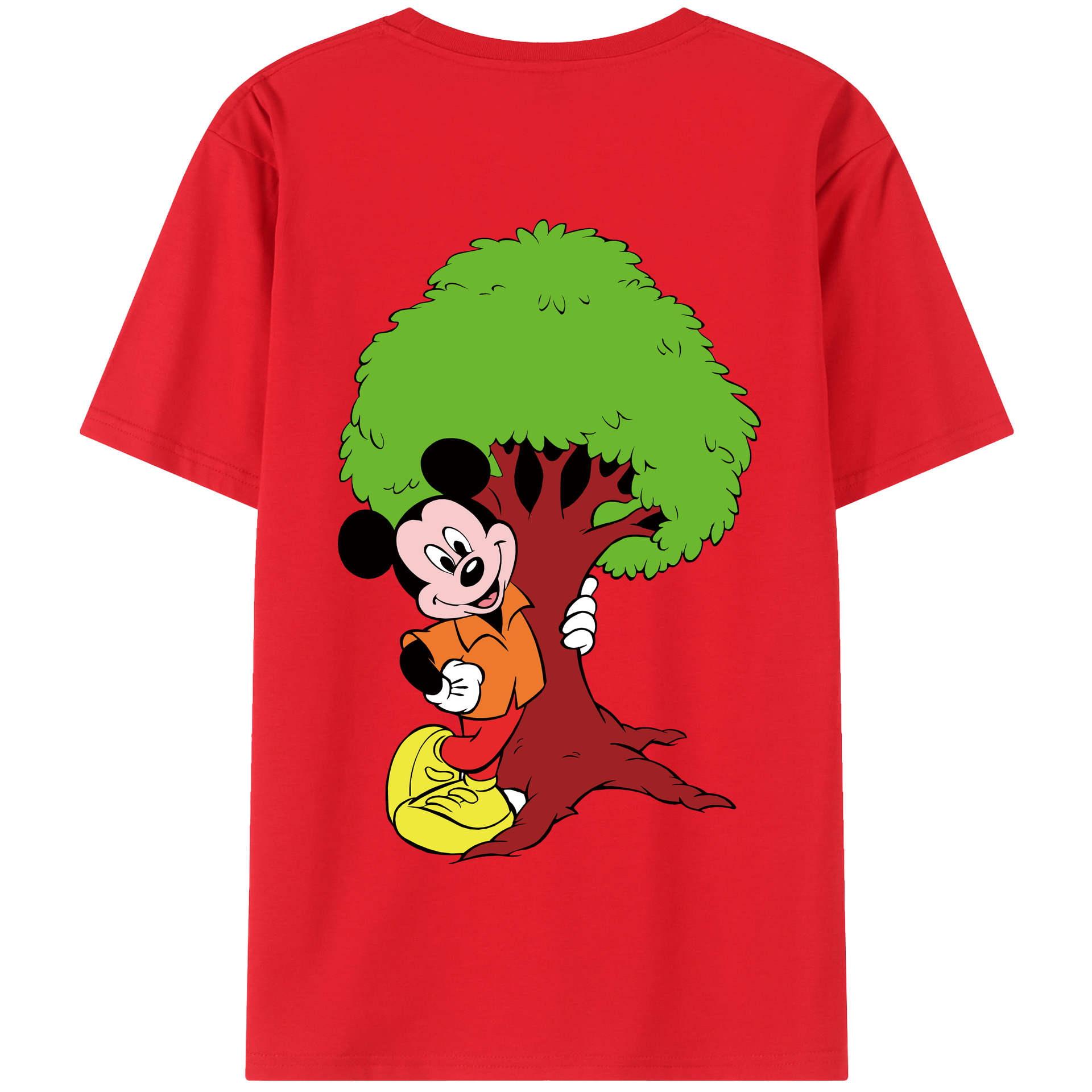 （画像用） ミッキーマウス Mickey Mouse 綿100％半袖Tシャツ（背面プリント）