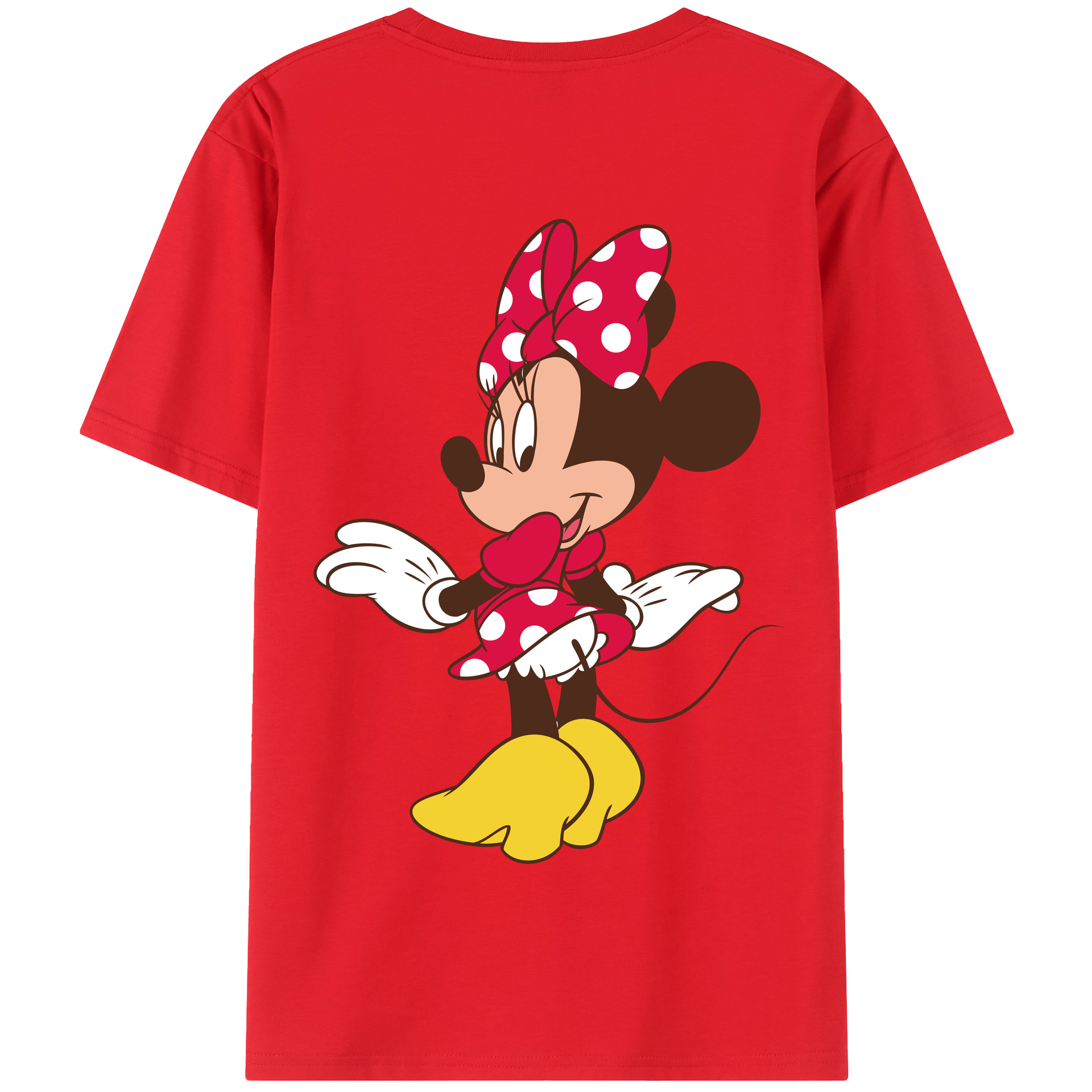 （画像用） ミッキーマウス Mickey Mouse 綿100％半袖Tシャツ（背面プリント）