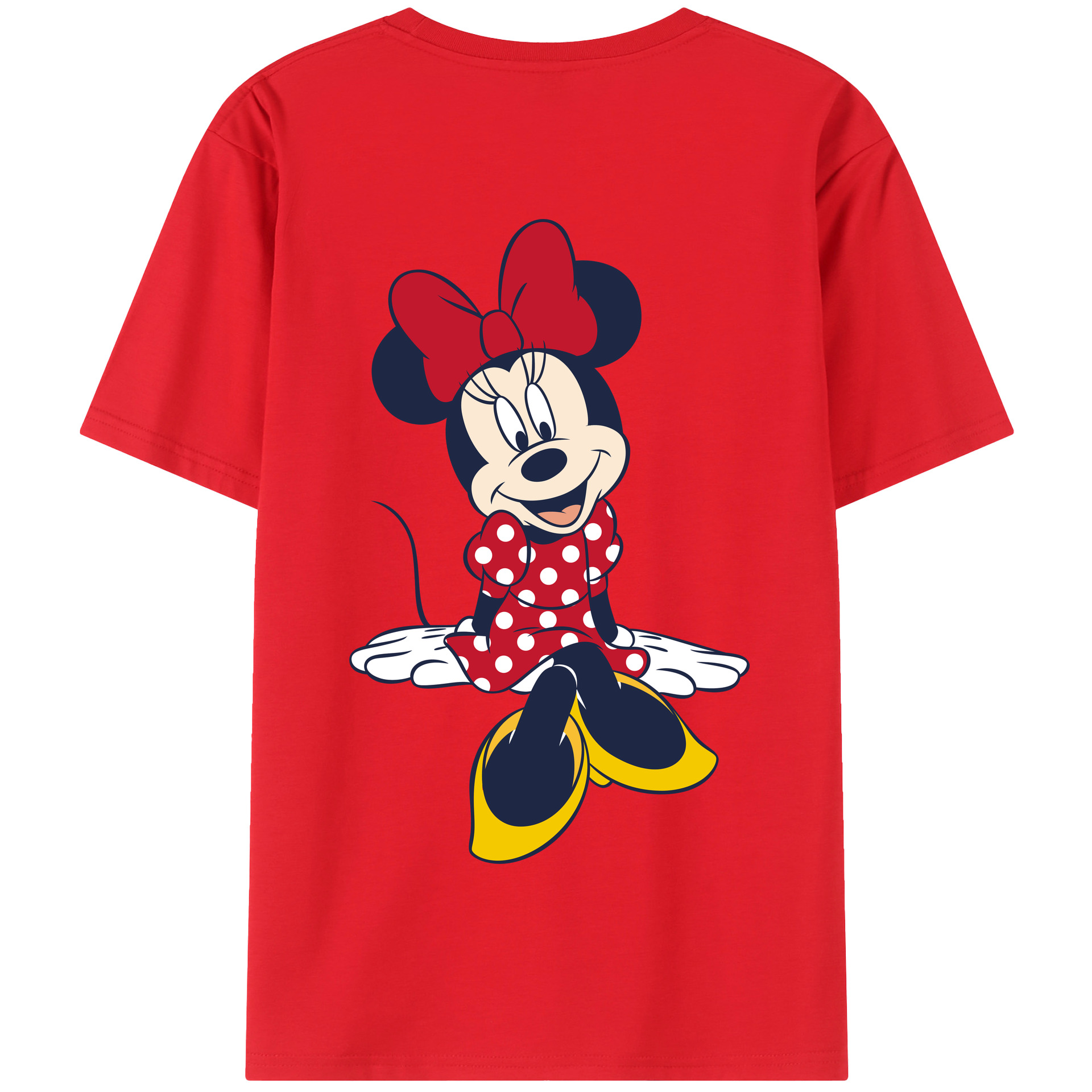 （画像用） ミッキーマウス Mickey Mouse 綿100％半袖Tシャツ（背面プリント）