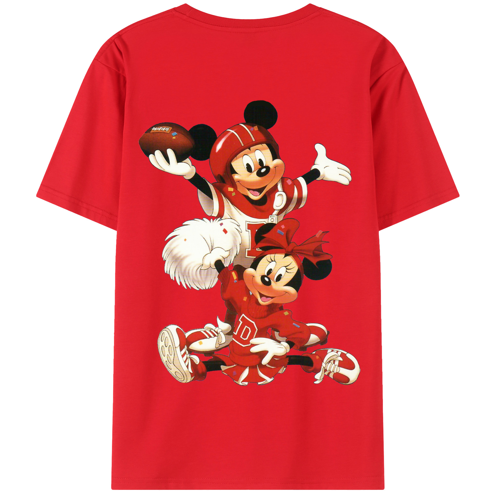 （画像用） ミッキーマウス Mickey Mouse 綿100％半袖Tシャツ（背面プリント）
