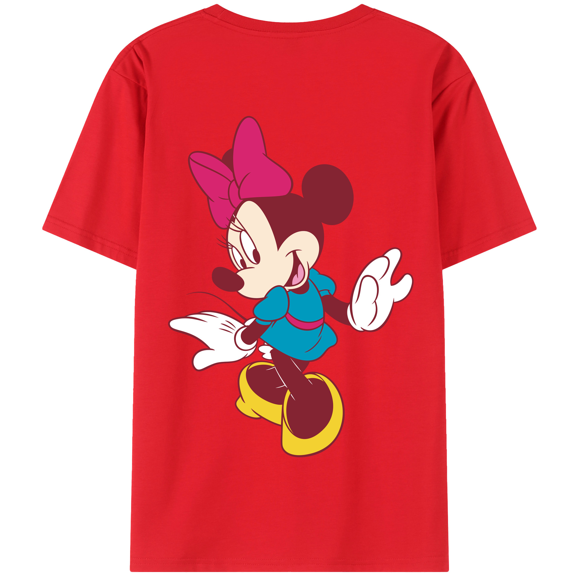 （画像用） ミッキーマウス Mickey Mouse 綿100％半袖Tシャツ（背面プリント）