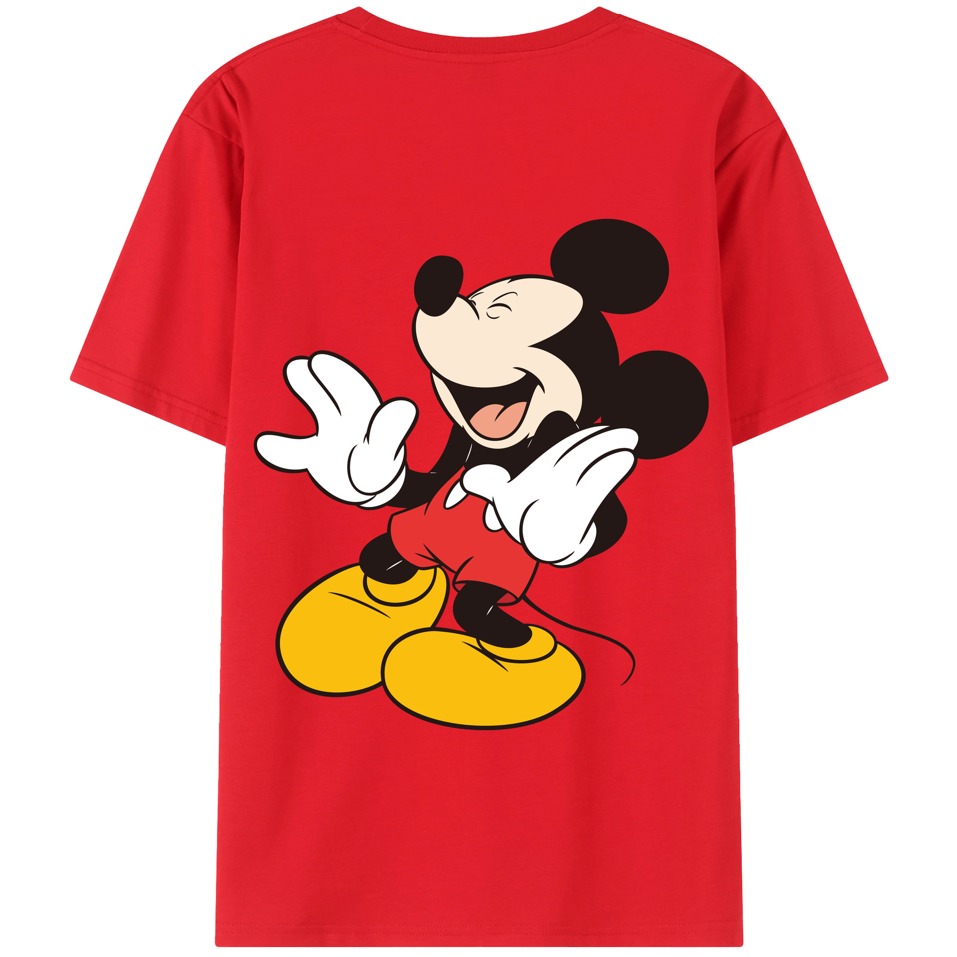 （画像用） ミッキーマウス Mickey Mouse 綿100％半袖Tシャツ（背面プリント）
