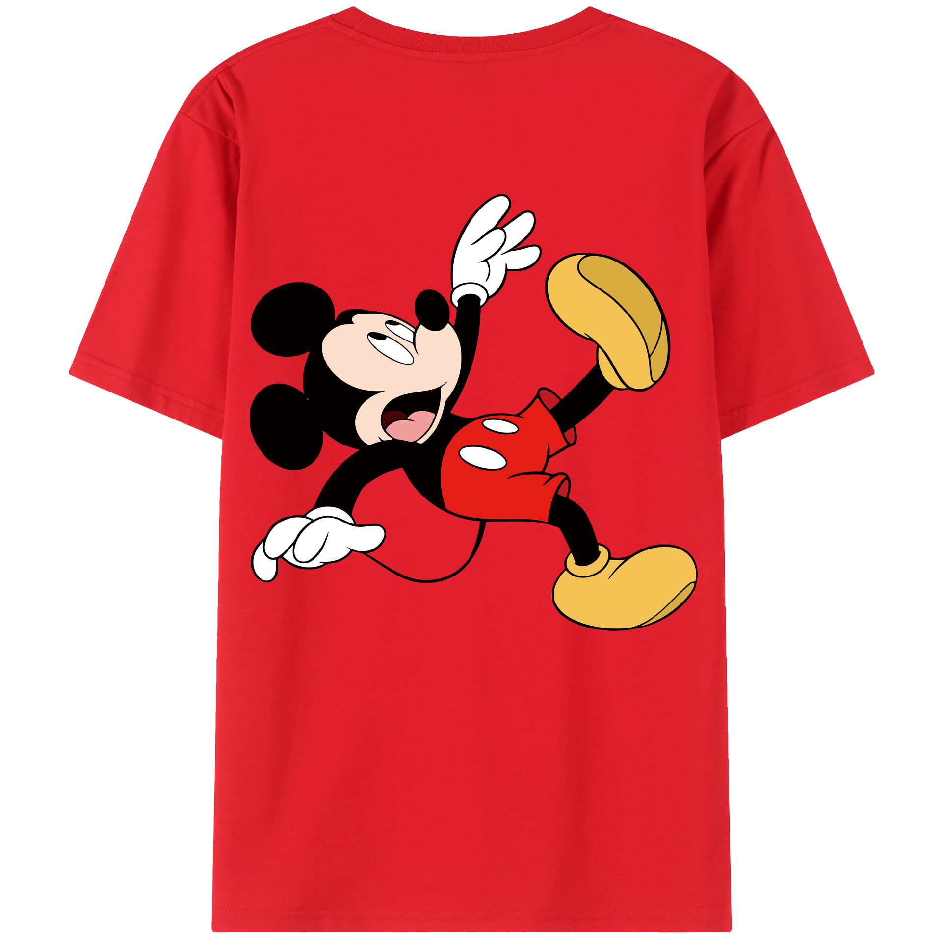 （画像用） ミッキーマウス Mickey Mouse 綿100％半袖Tシャツ（背面プリント）